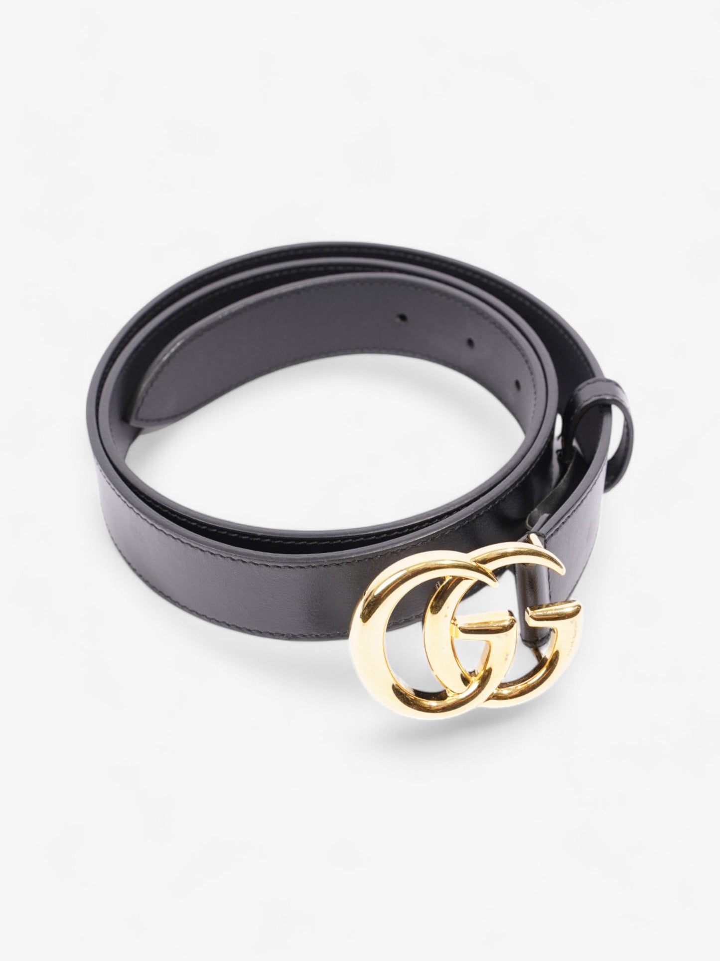 Gucci Marmont Belt Black / Gold Leather 95cm 38"