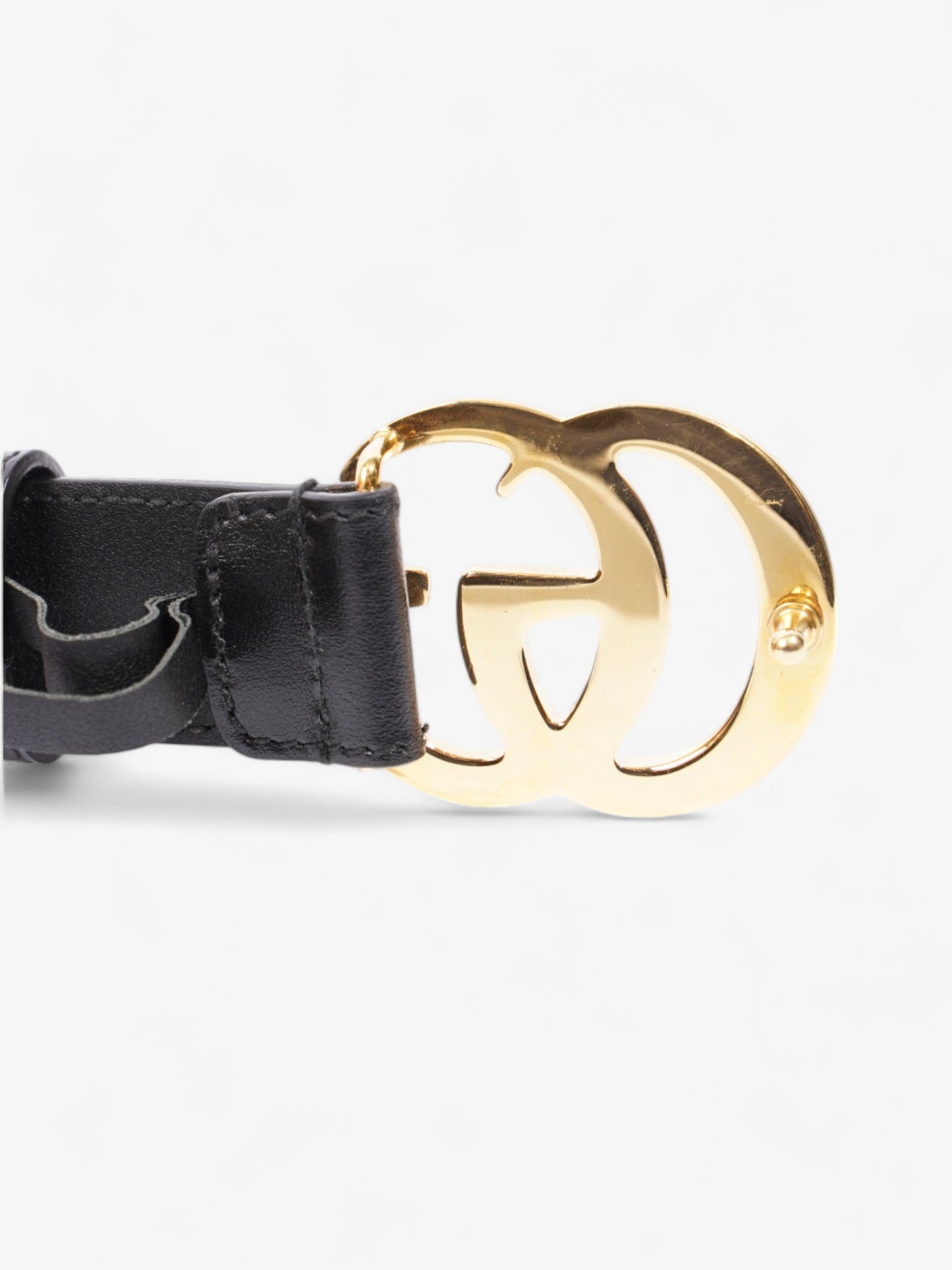 Gucci Marmont Belt Black / Gold Leather 95cm 38"