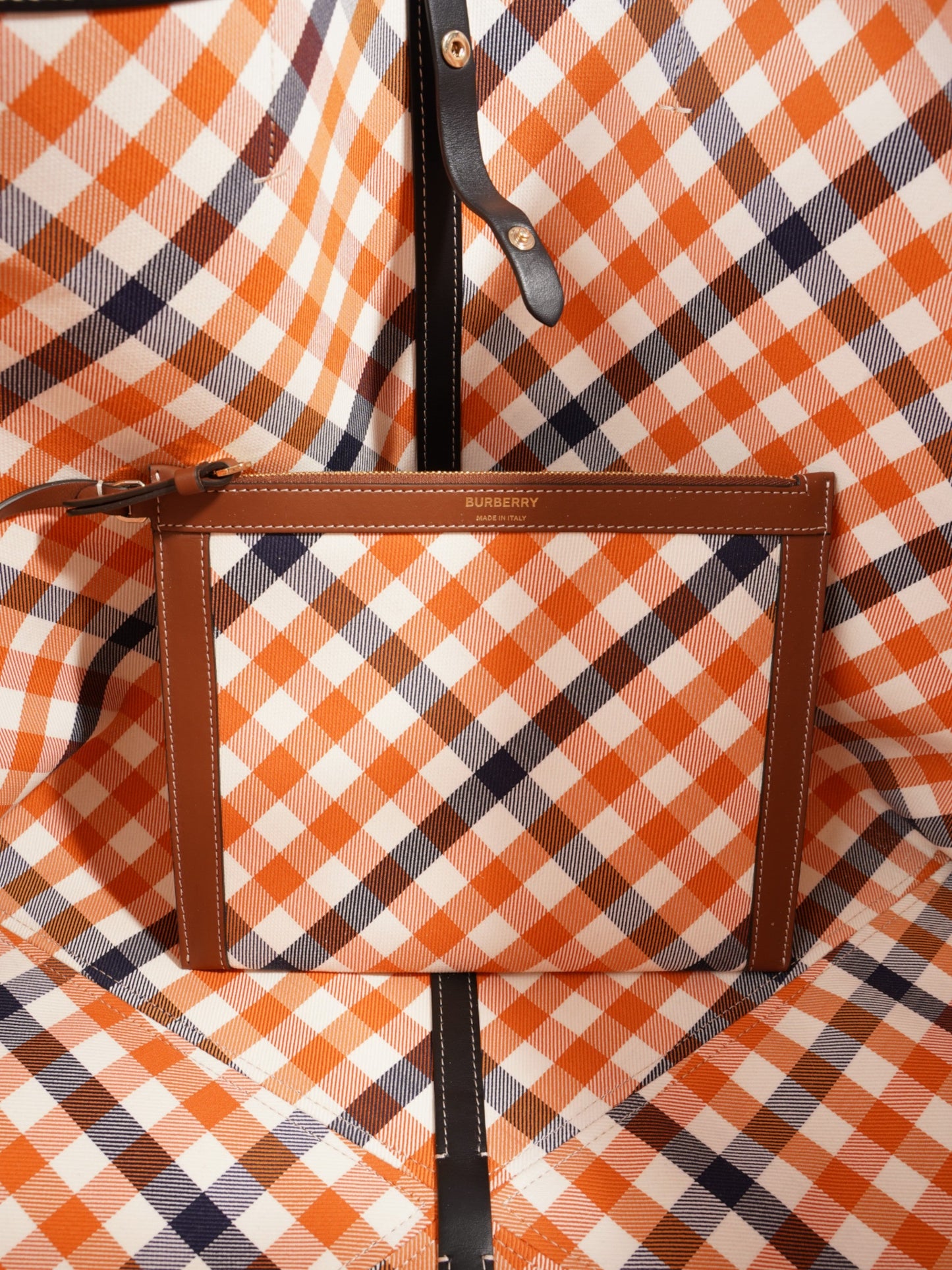 Burberry Beach Tote Vintage Check Fabric XL