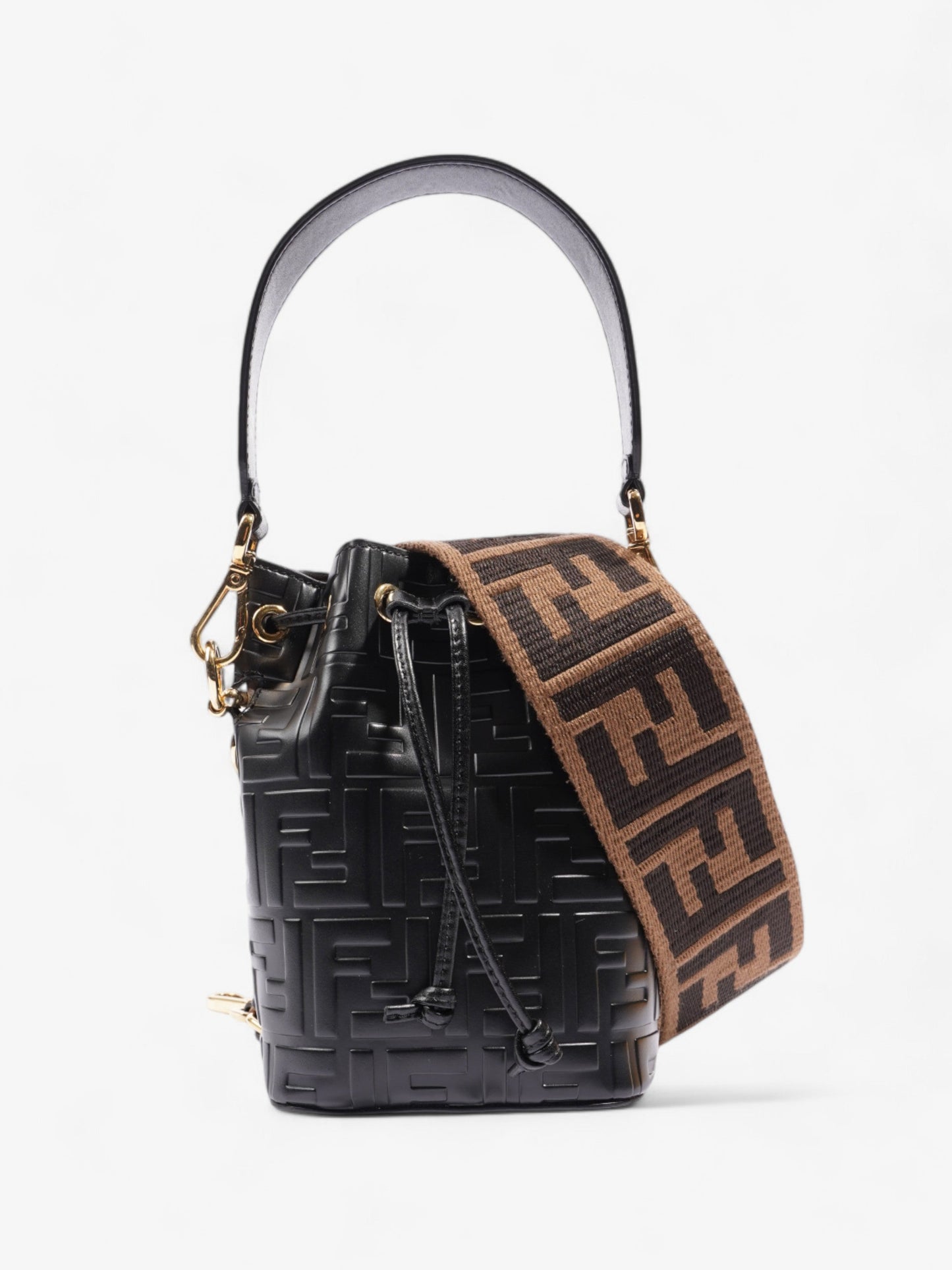 Fendi Mon Tresor Black Calfskin Leather Small