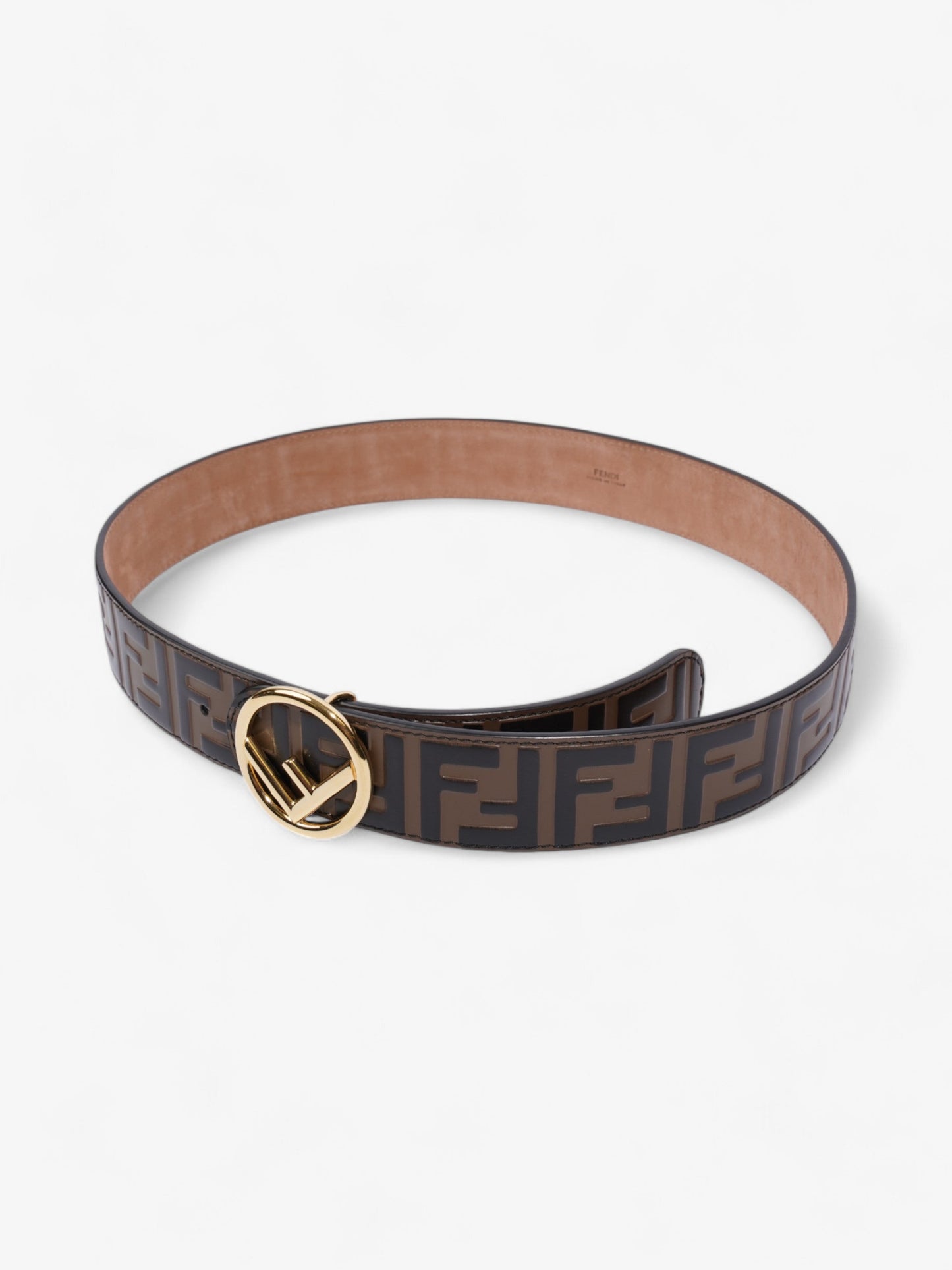 Fendi F is Fendi Belt Black / Brown Leather 85cm / 34"
