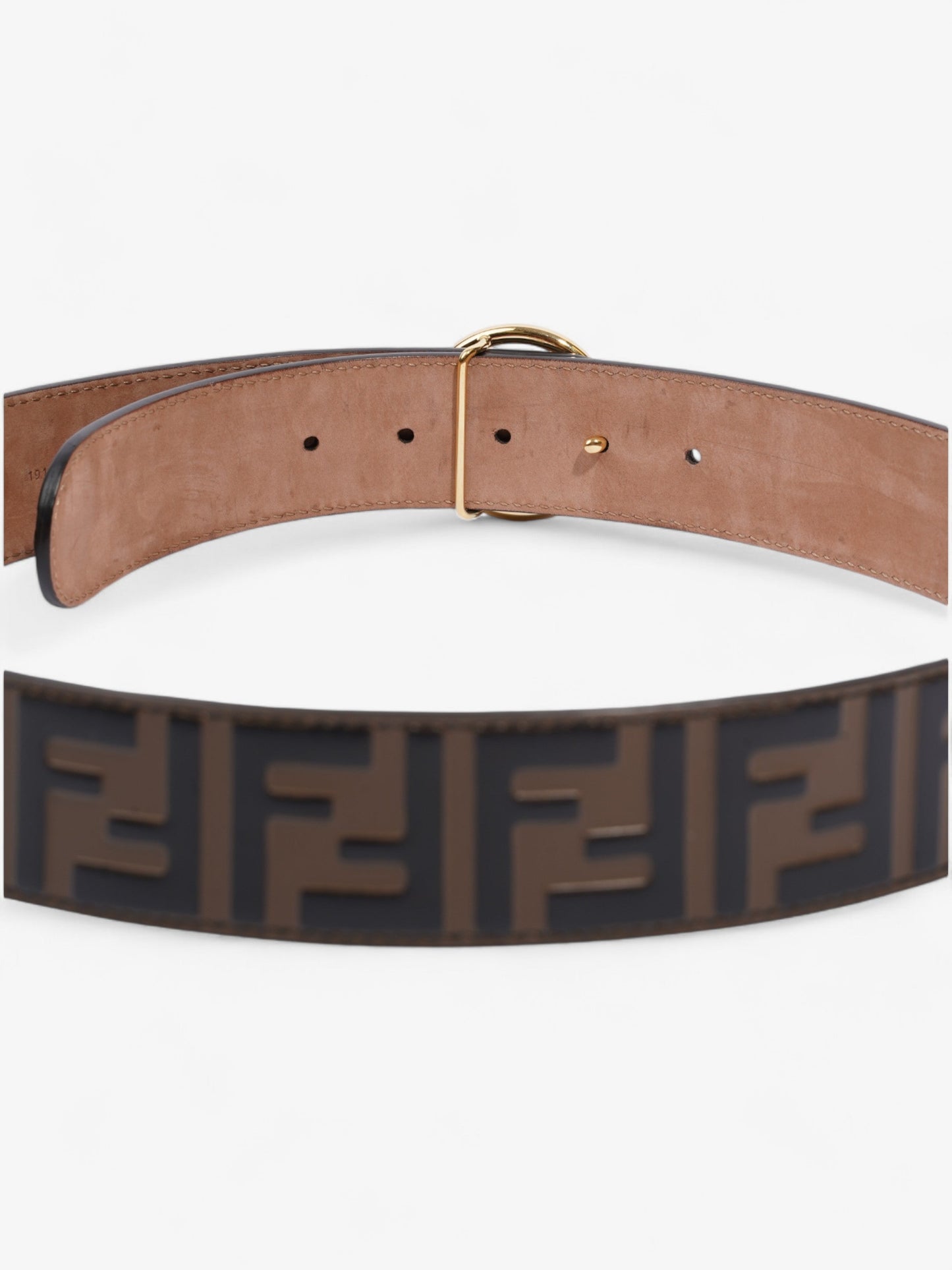 Fendi F is Fendi Belt Black / Brown Leather 85cm / 34"