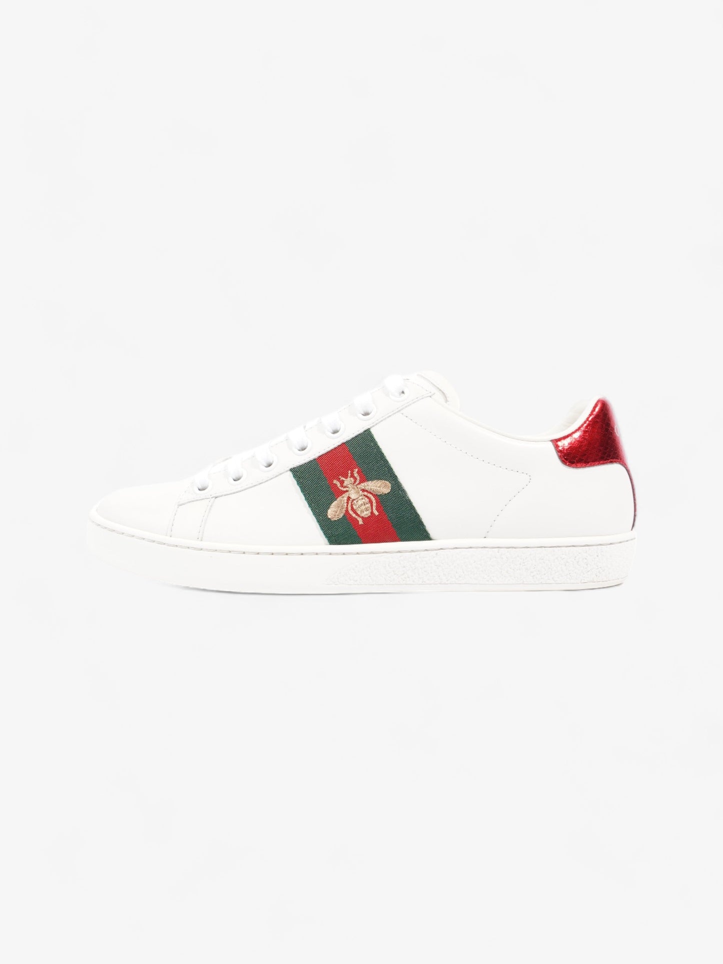 Gucci Ace Sneakers with Bee White / Green / Red Leather EU 37 UK 4