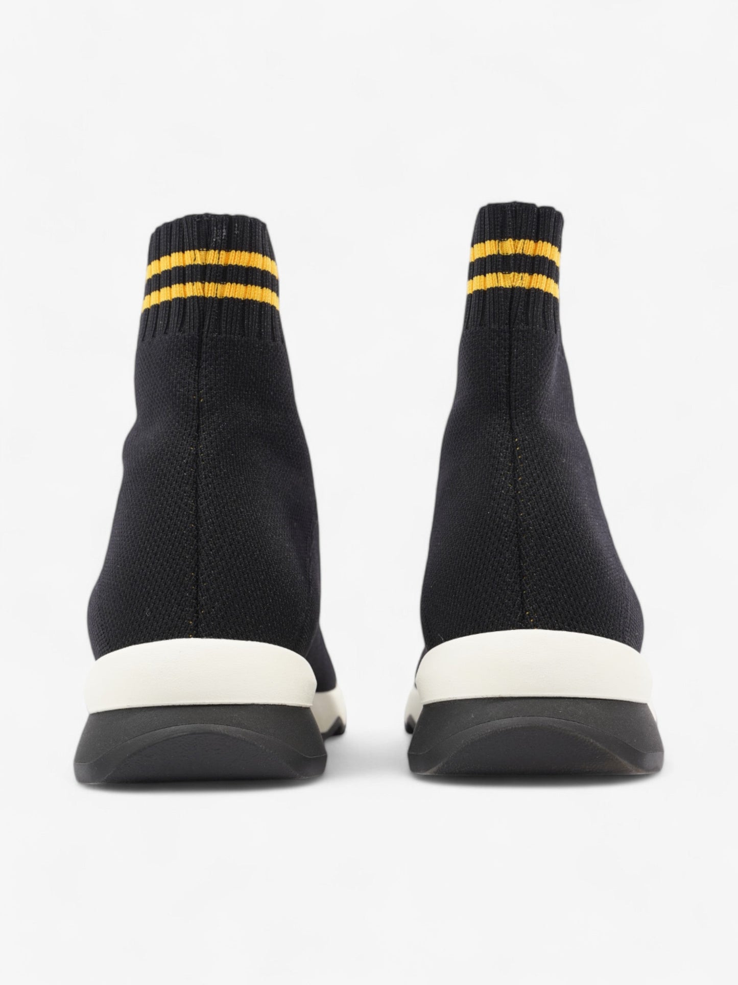 Fendi Rockoko Sock Sneakers Black / Yellow Cotton EU 38 UK 5