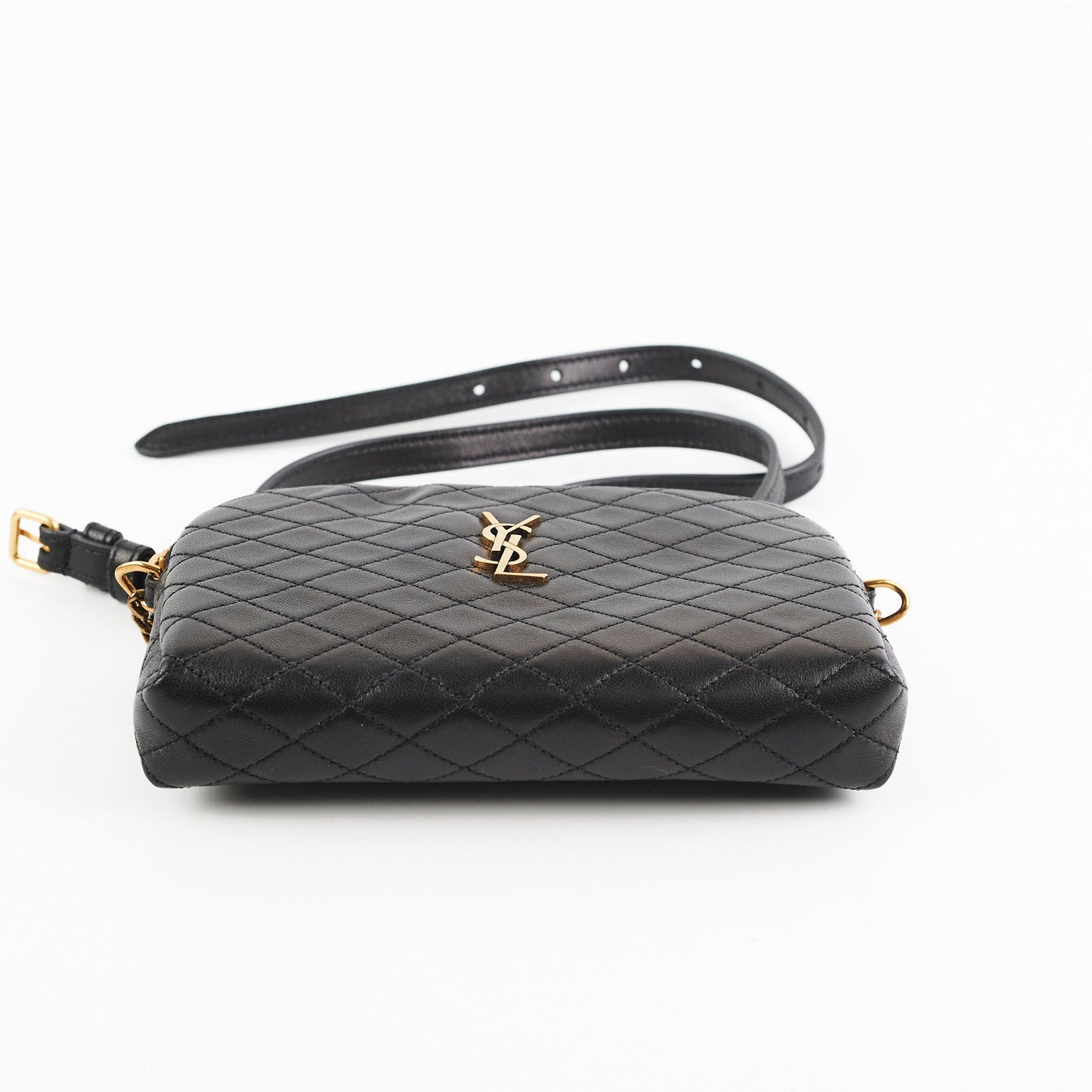 Saint Laurent Gaby Black Zipped Corssbody Bag