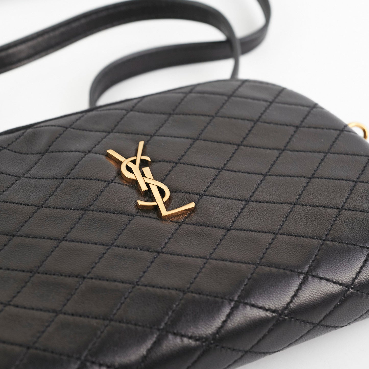 Saint Laurent Gaby Black Zipped Corssbody Bag