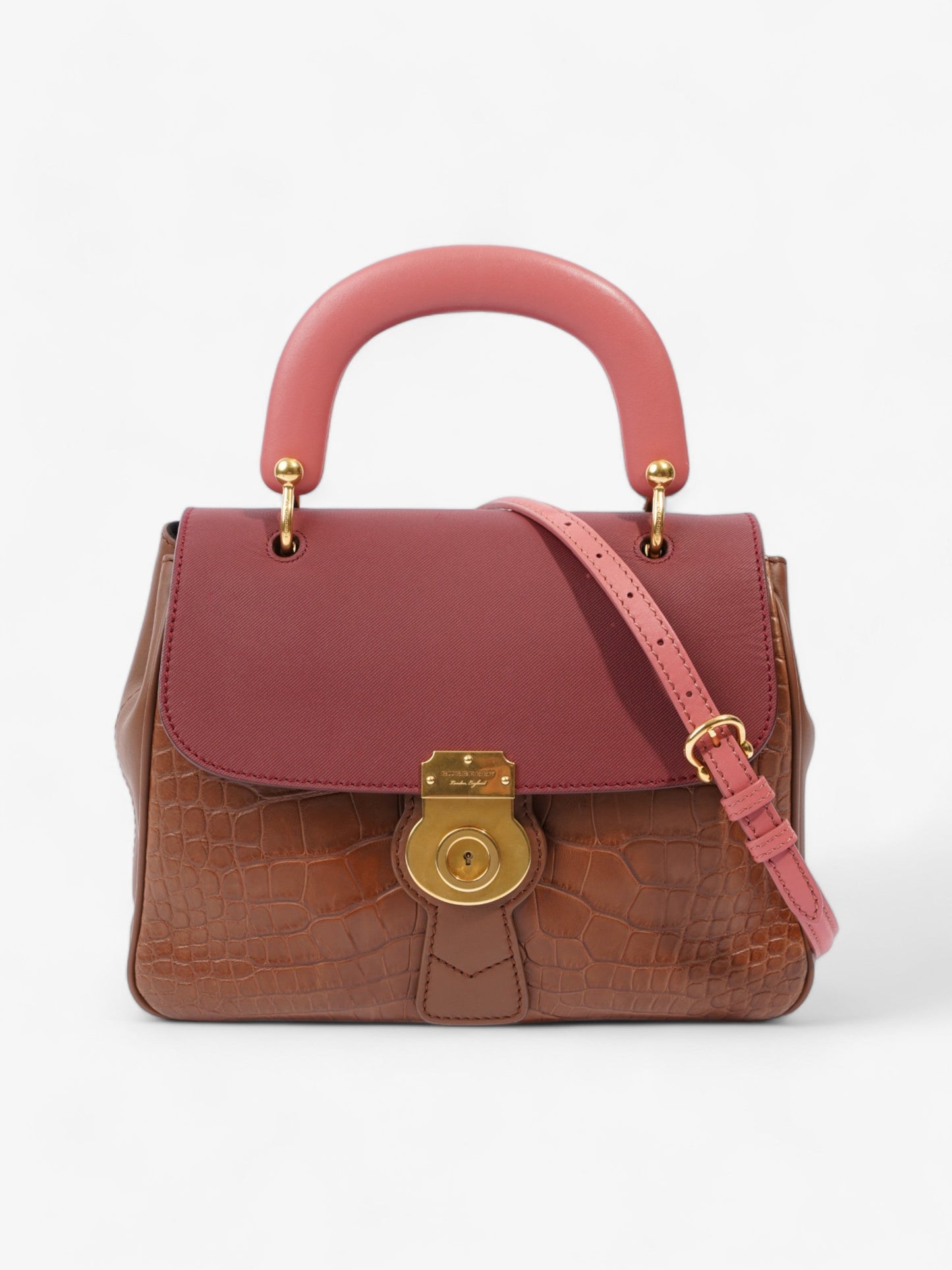 Burberry DK88 Pink / Brown Leather
