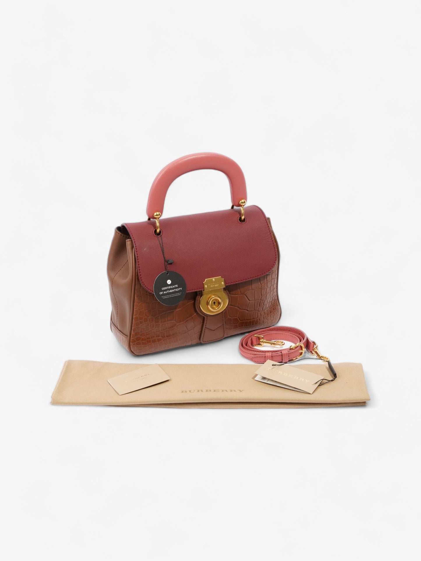 Burberry DK88 Pink / Brown Leather