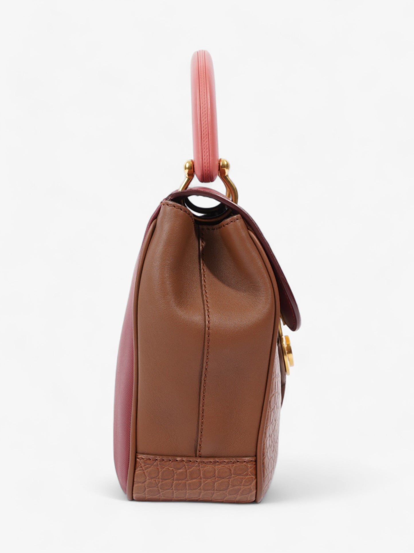 Burberry DK88 Pink / Brown Leather
