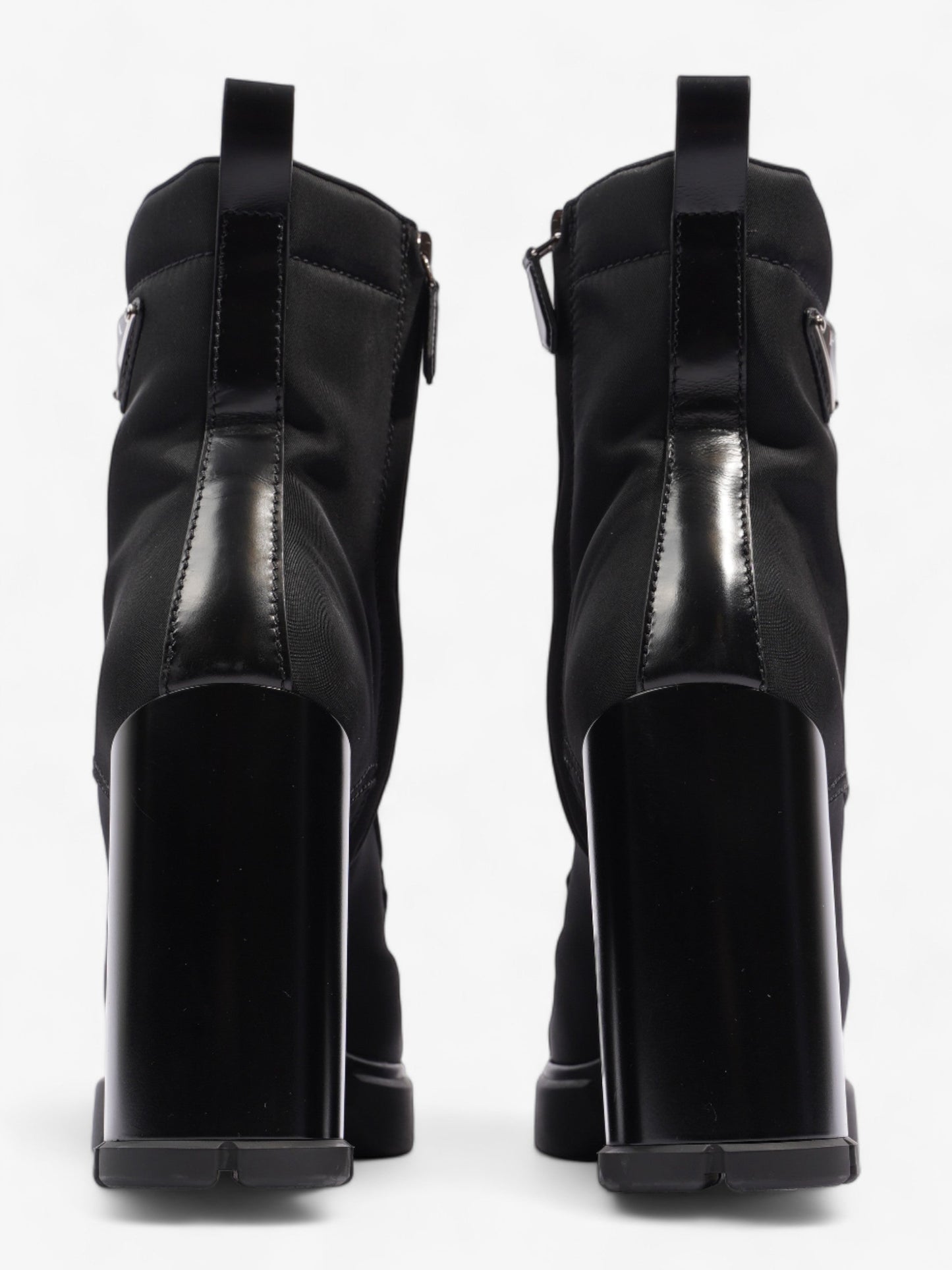 Prada Triangle Logo Boot 100 Black Re Nylon EU 37 UK 4