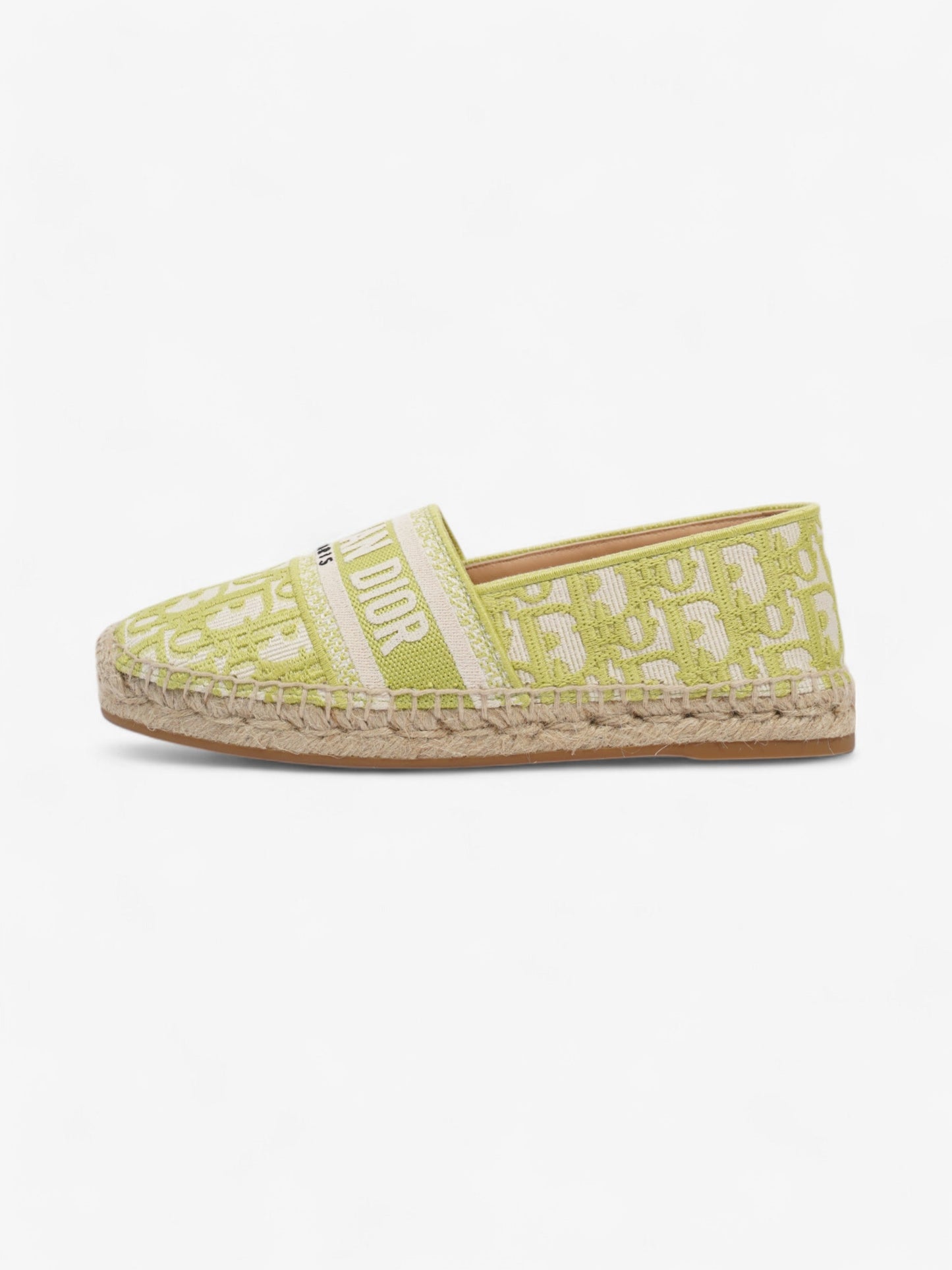 Christian Dior Granville Lime Cotton EU 37.5 UK 4.5