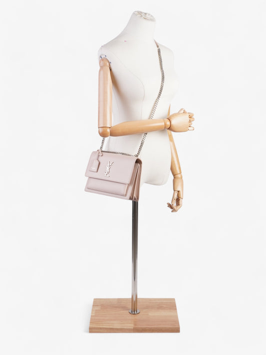 Saint Laurent Sunset Marble Pink Calfskin Leather Medium