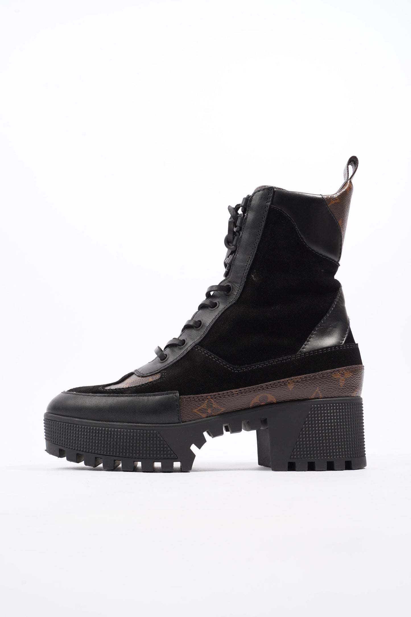 Louis Vuitton Laureate Platform Desert Boots 40mm Black / Monogram Suede EU 36.5 UK 3.5