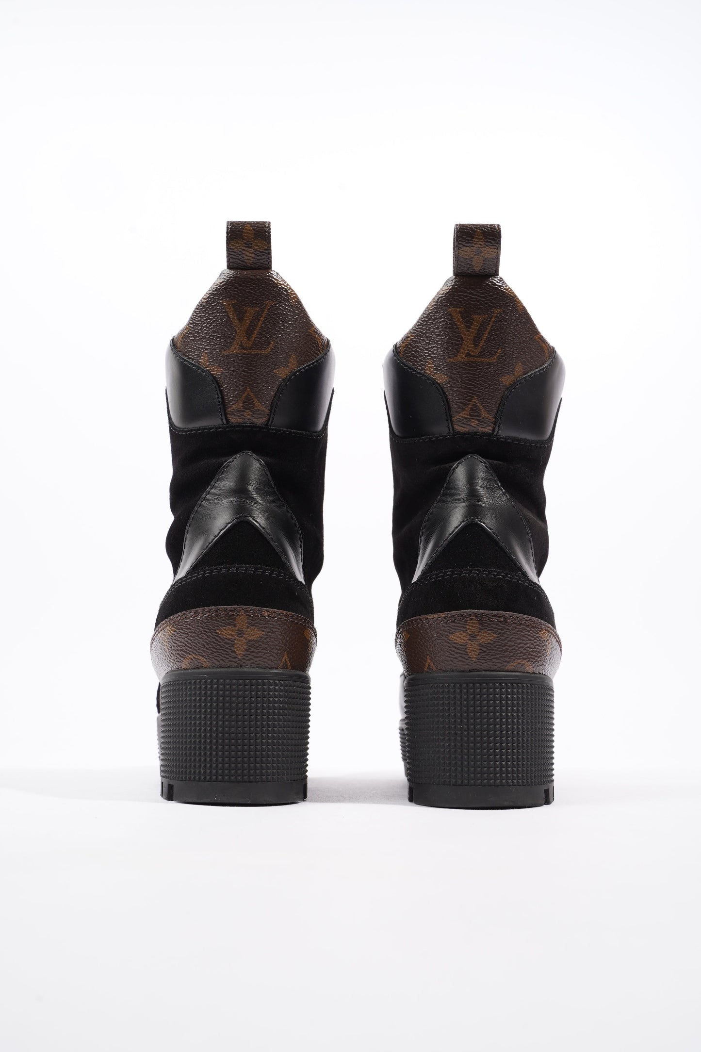 Louis Vuitton Laureate Platform Desert Boots 40mm Black / Monogram Suede EU 36.5 UK 3.5