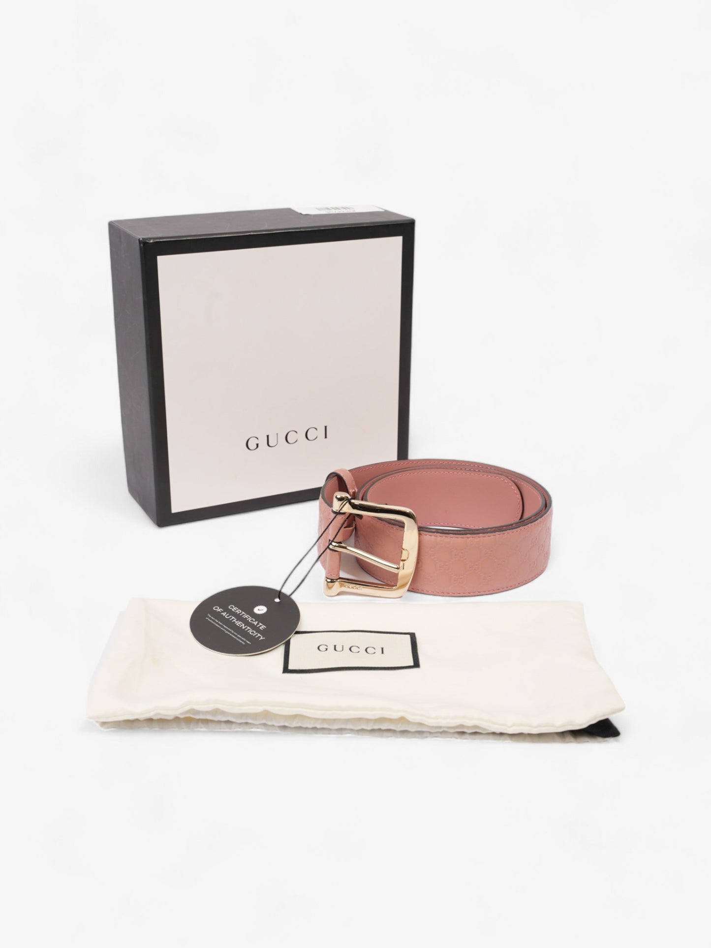 Gucci Microguccissima Belt Pink Leather 80cm 32"
