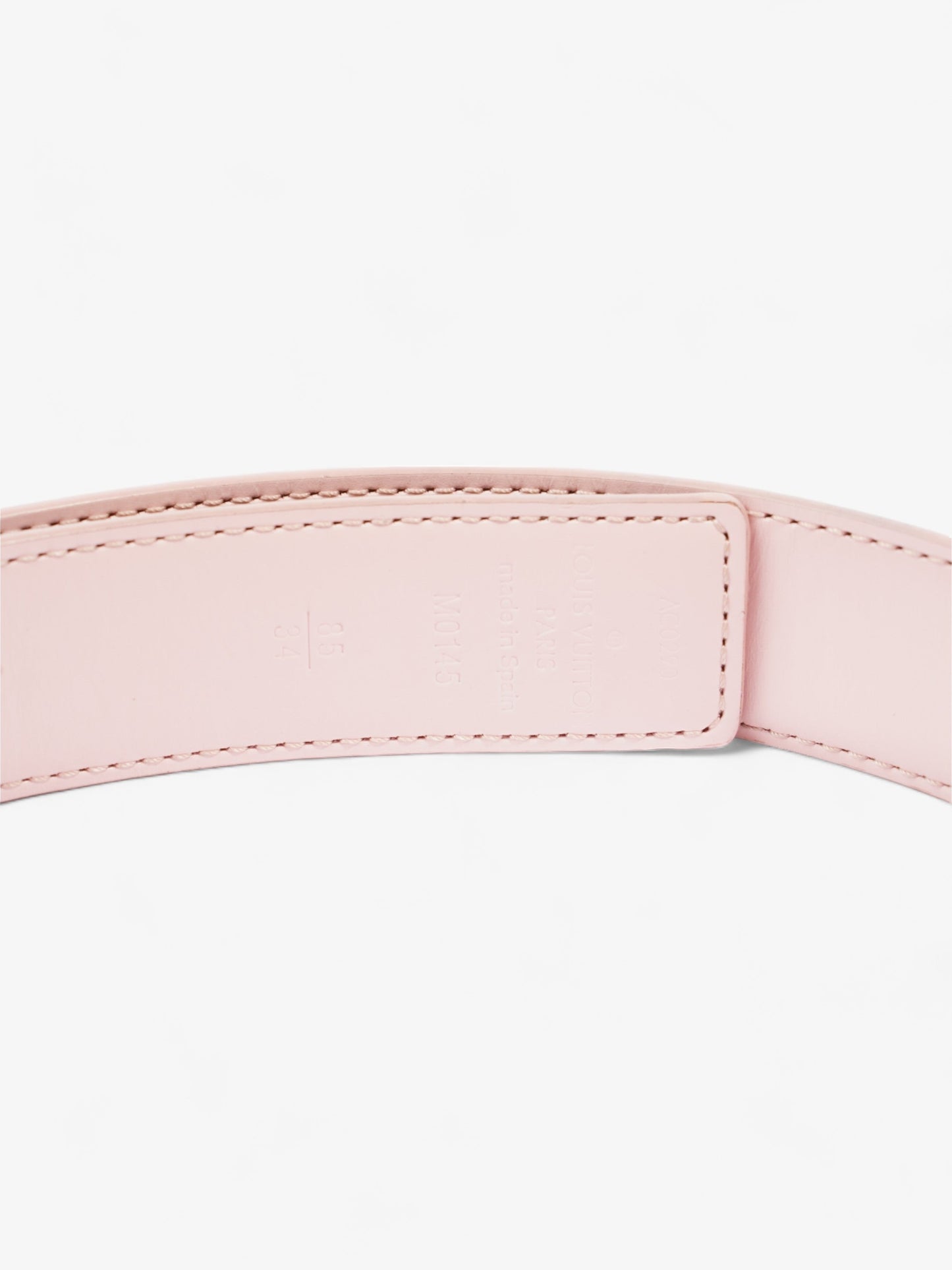 Louis Vuitton LV Initials Reversible Belt Damier Ebene / Pink Coated Canvas 85cm 34"