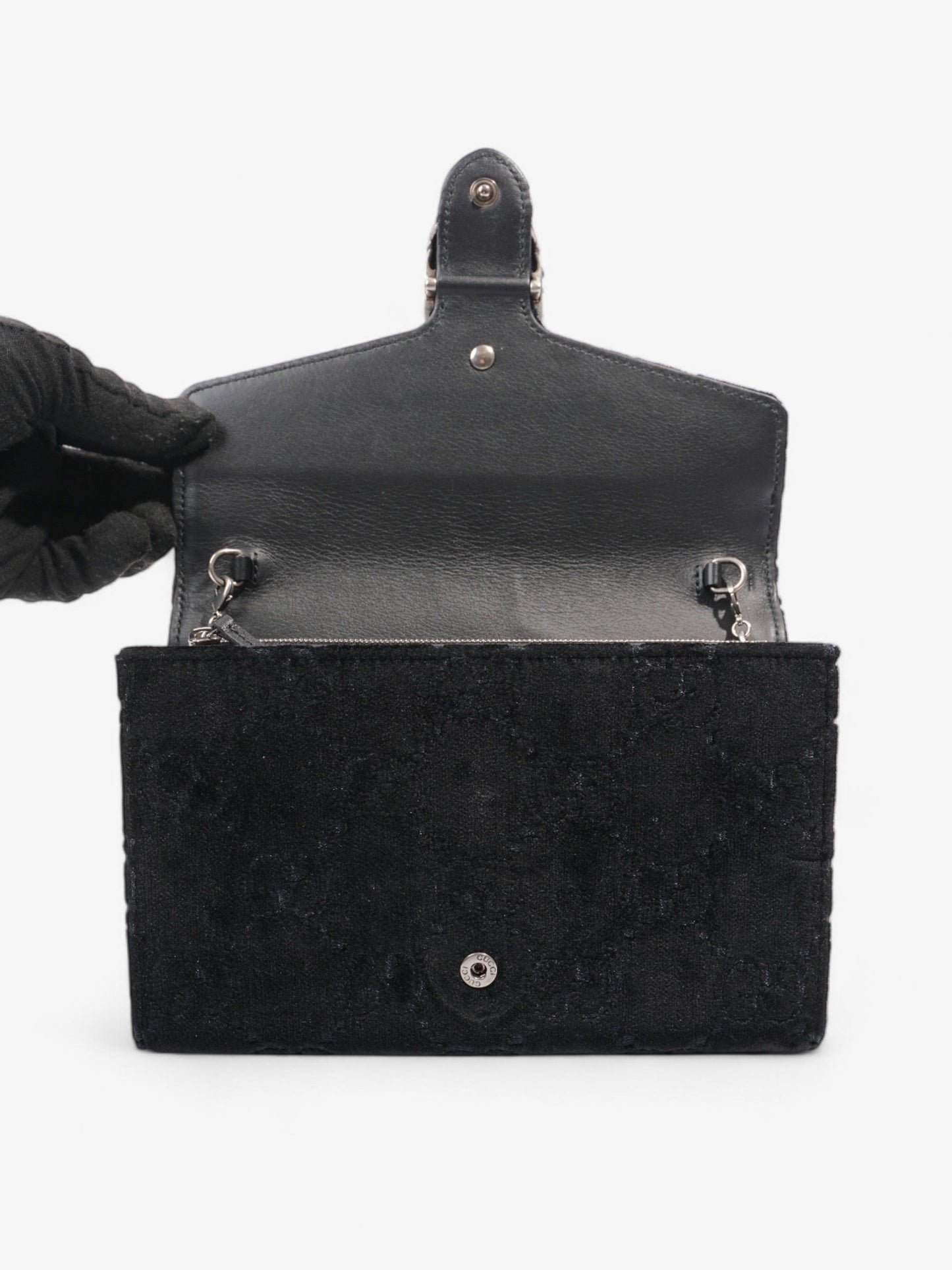 Gucci Dionysus Chain Wallet Black Velvet