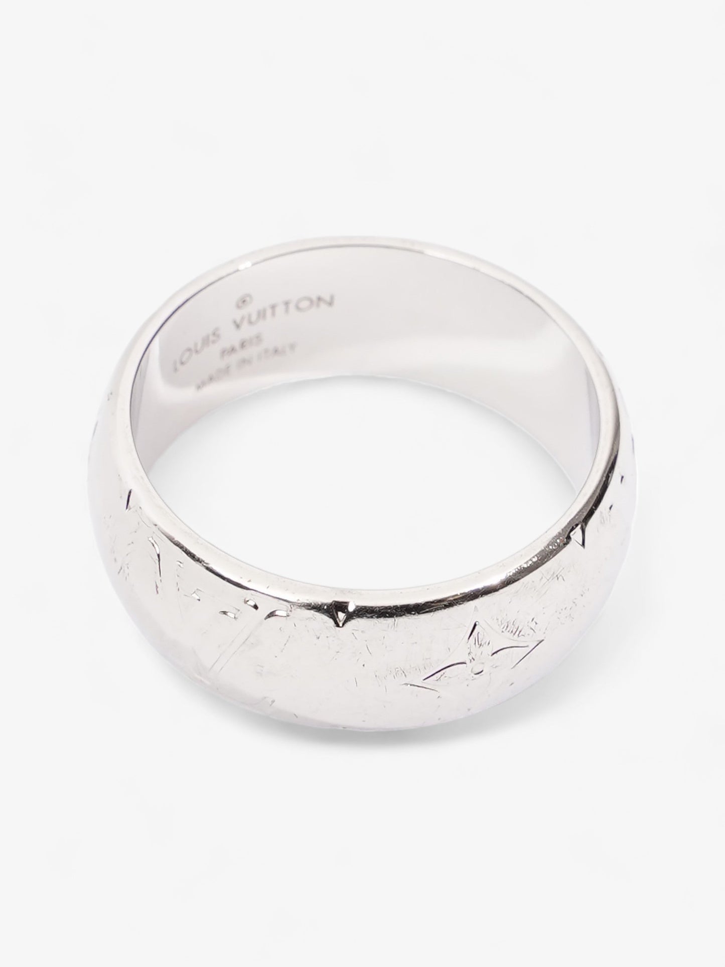 Louis Vuitton Monogram Ring Silver Base Metal Medium (60mm)