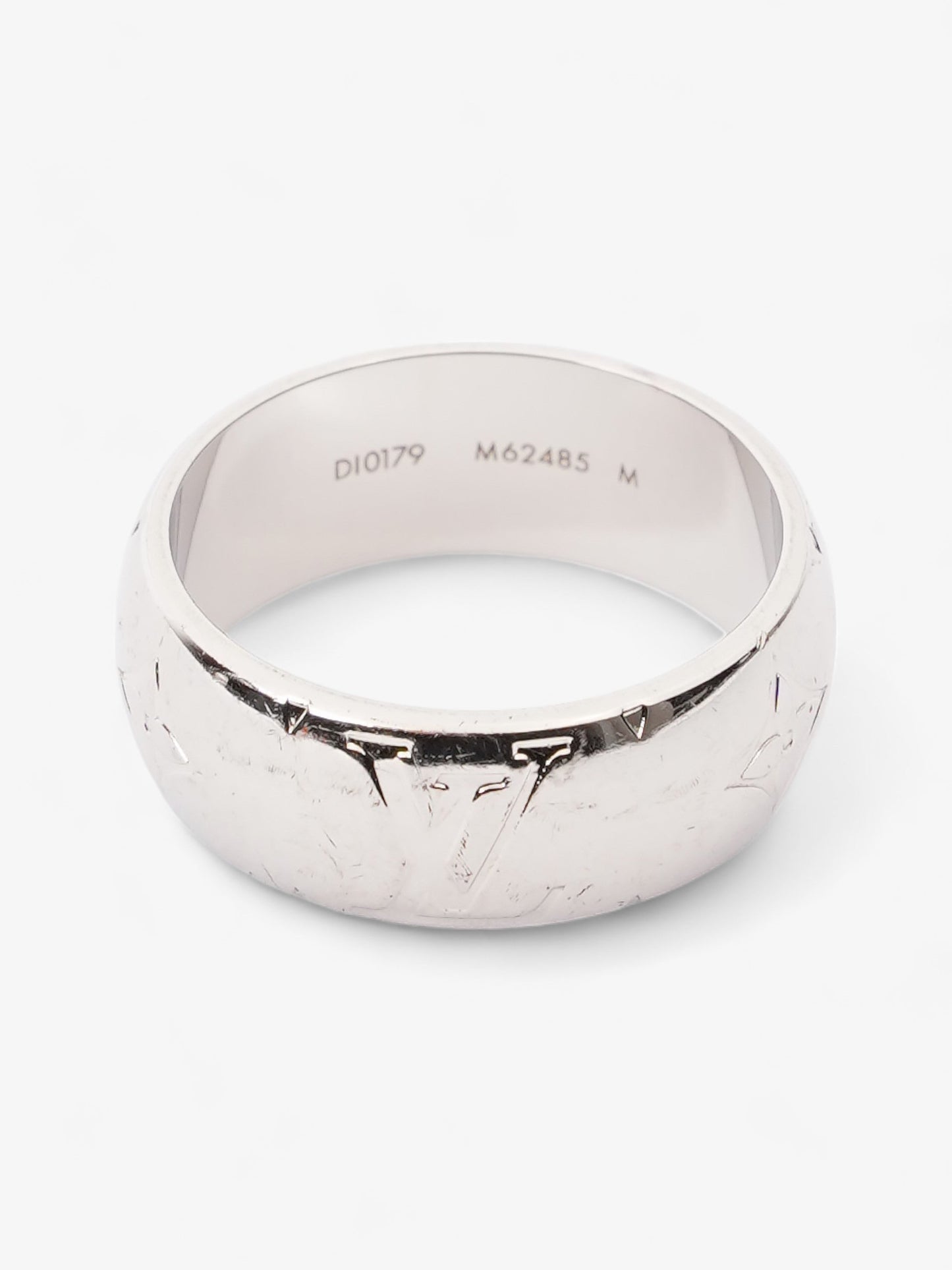 Louis Vuitton Monogram Ring Silver Base Metal Medium (60mm)