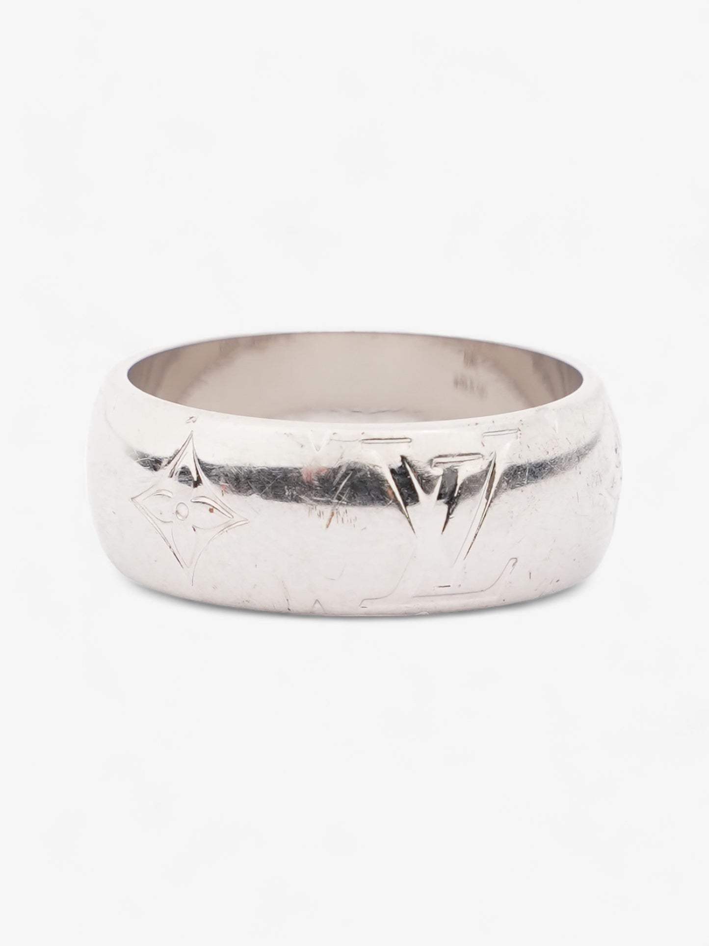 Louis Vuitton Monogram Ring Silver Base Metal Medium (60mm)