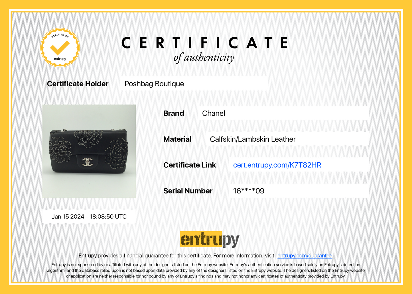 Chanel Embroidered Camellia Follies Medium Lambskin Leather Flap Bag