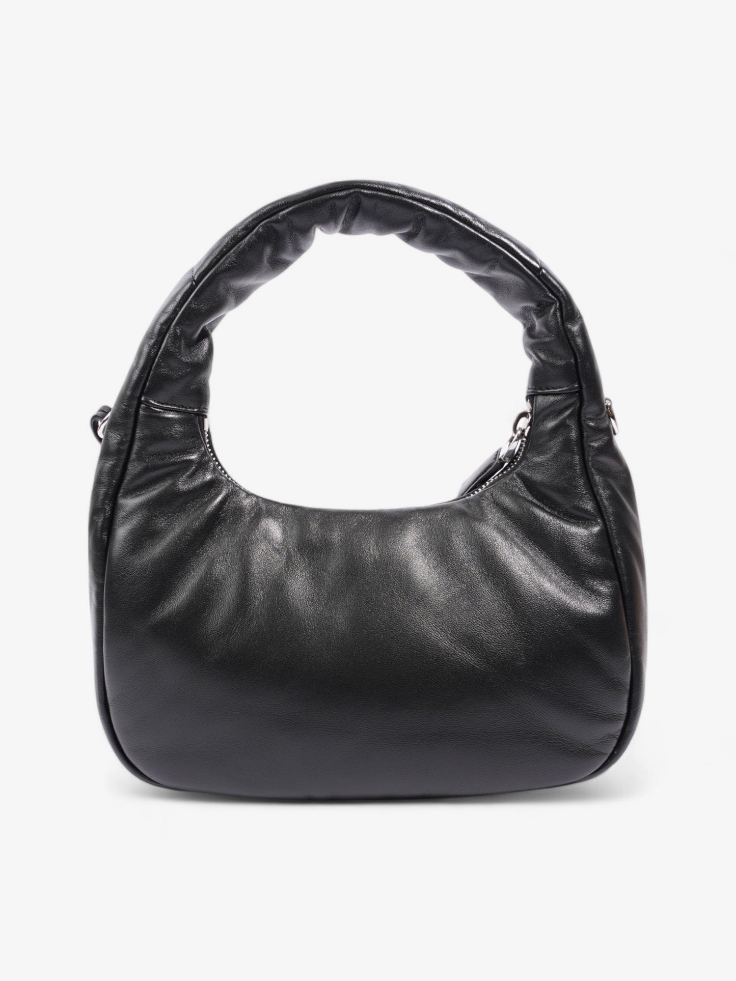 Prada Soft Padded Shoulder Bag Black Nappa Leather