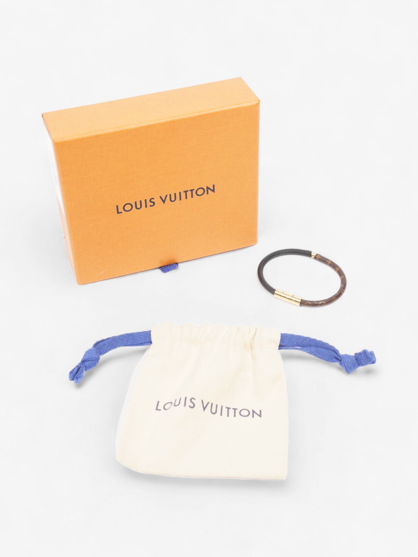 Louis Vuitton Daily Confidential Bracelet Monogram / Black / Gold Coated Canvas