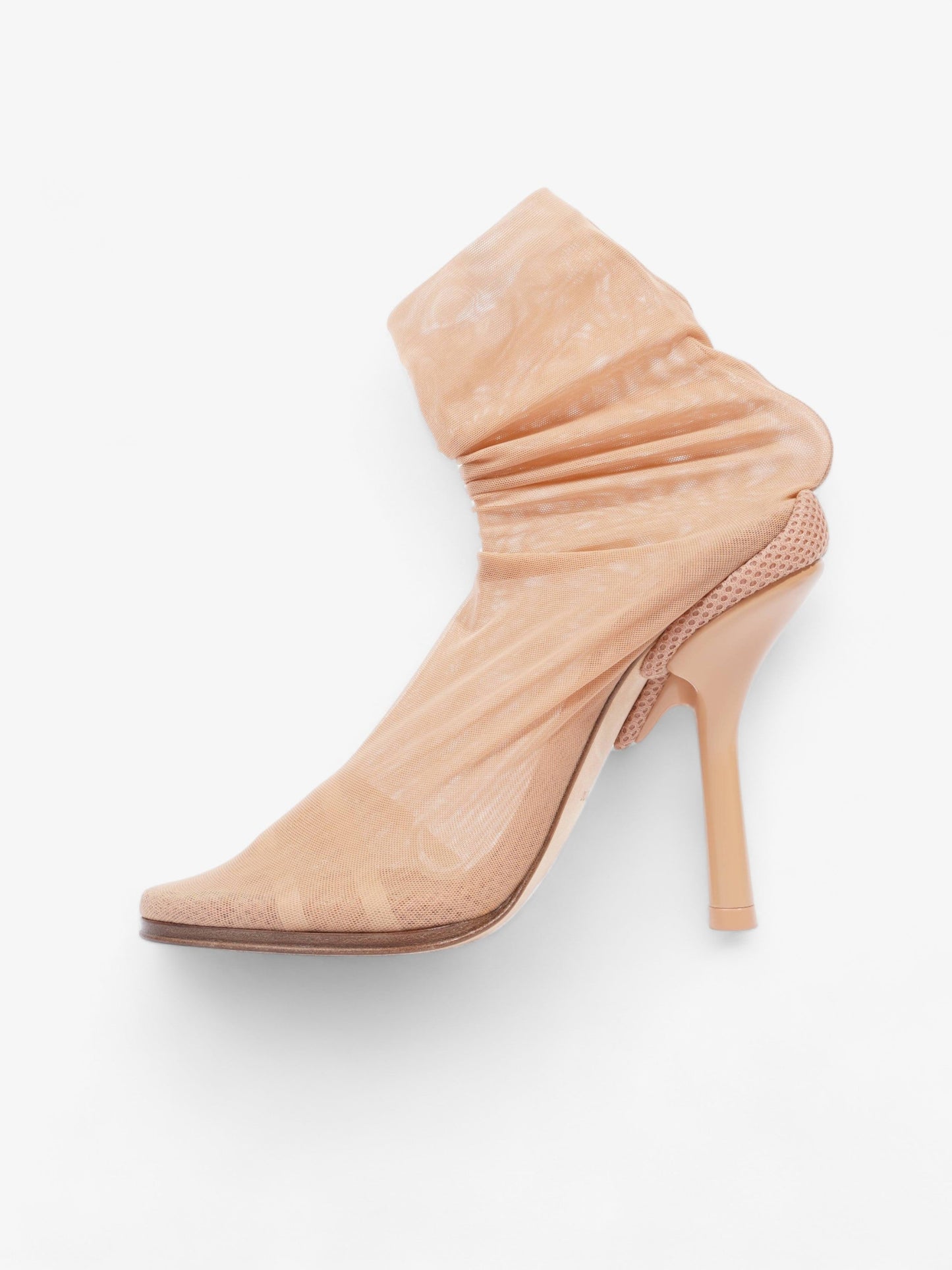 Burberry Sock Style Ankle Boot 110 Nude Fabric EU 38 UK 5