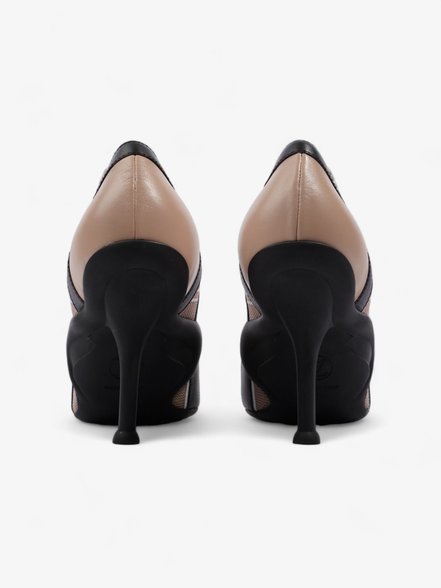 Louis Vuitton Archlight Pumps 80 Nude / Black Leather EU 40 UK 7