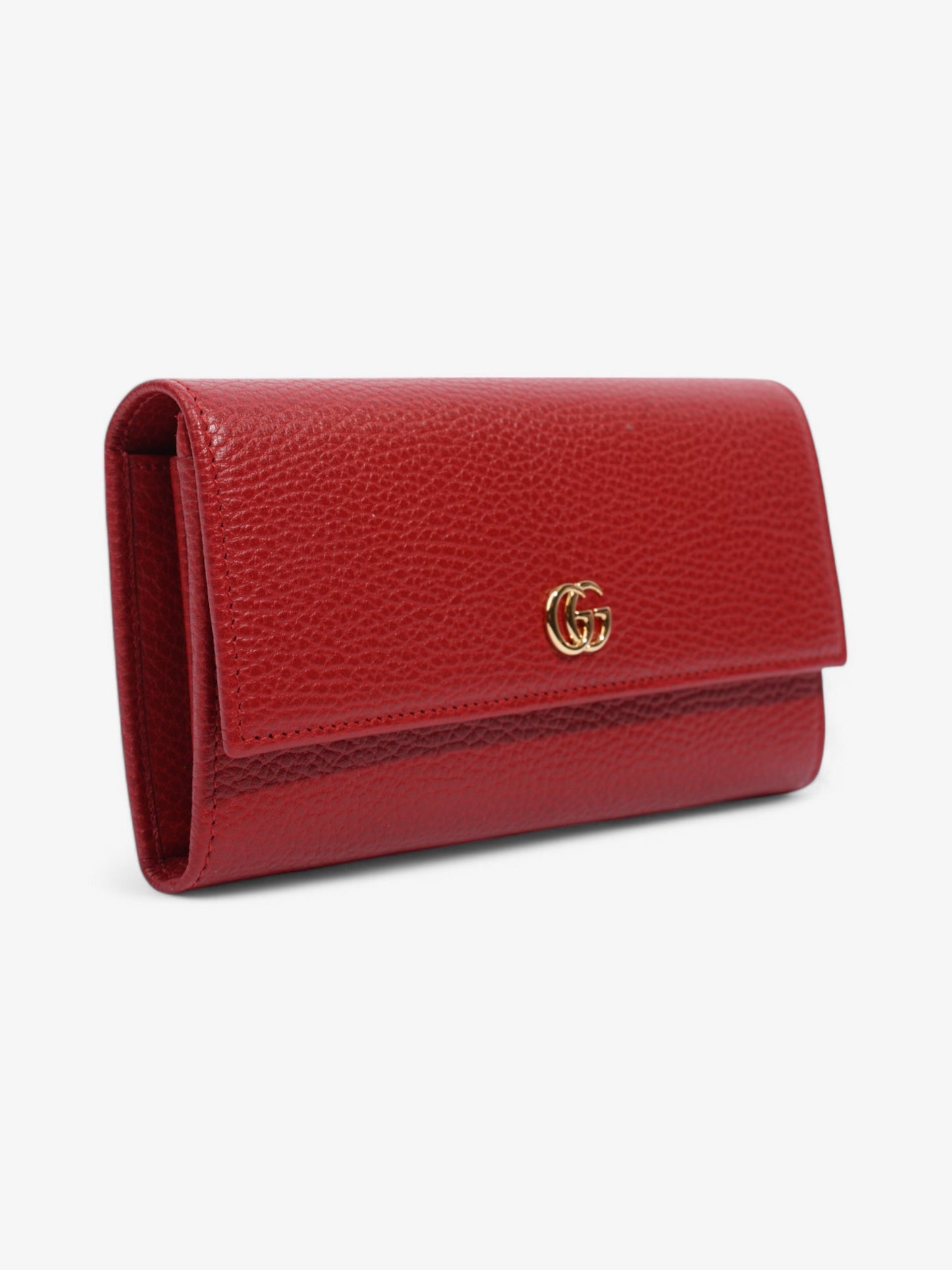 Gucci GG Marmont Long Continental Wallet Hibiscus Red Calfskin Leather