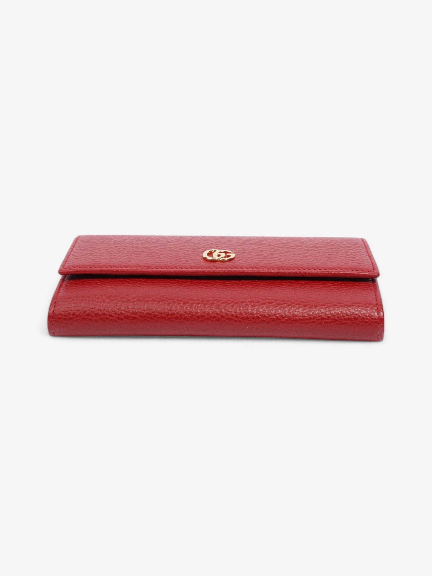Gucci GG Marmont Long Continental Wallet Hibiscus Red Calfskin Leather