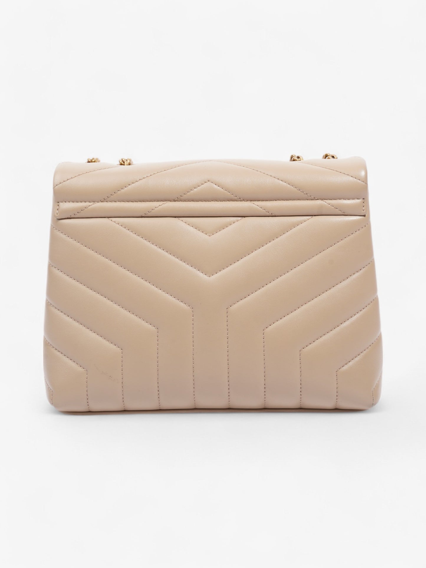 Saint Laurent Lou Lou Dark Beige Calfskin Leather Small