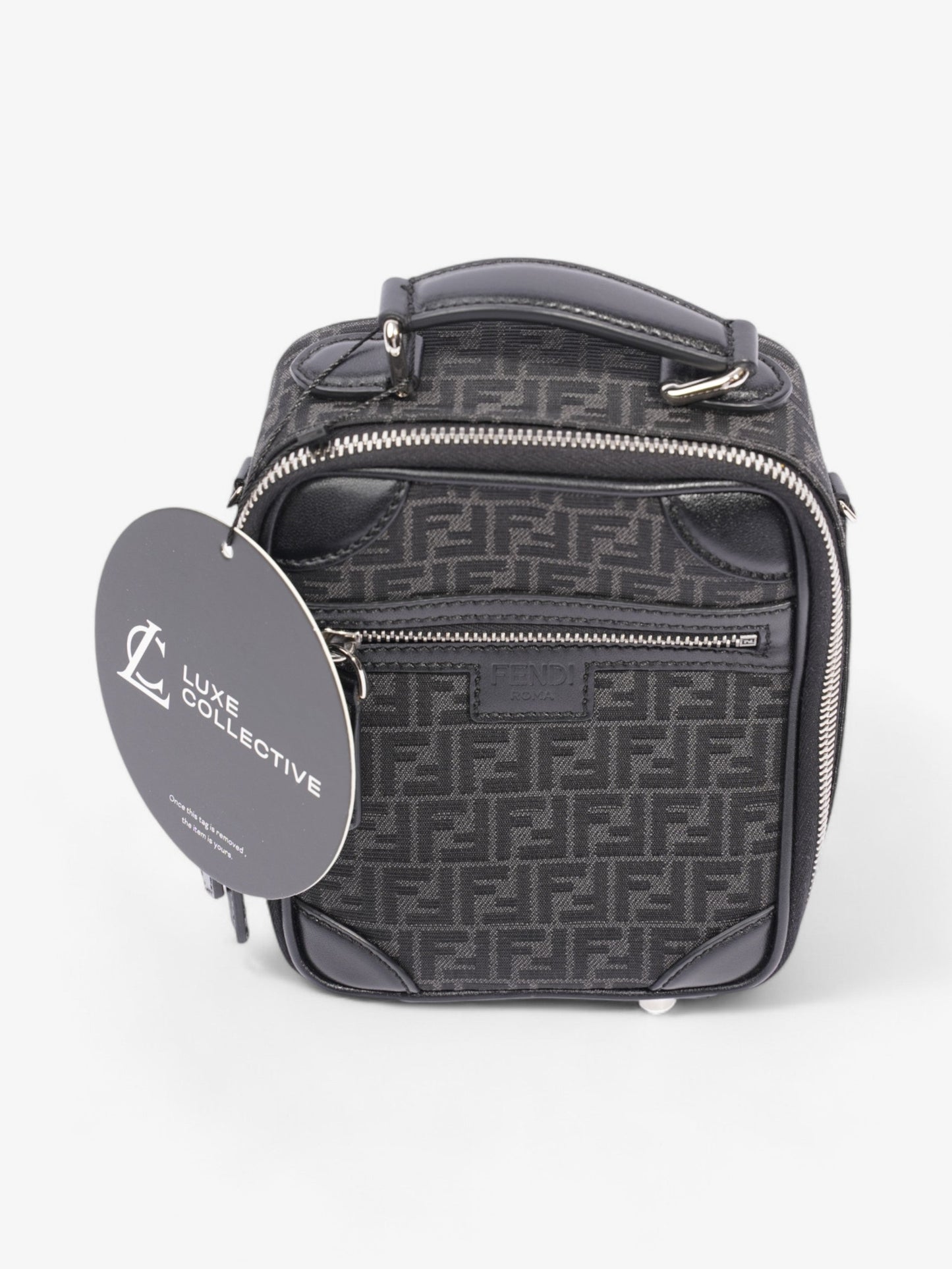 Fendi Trolley Bag Black Canvas Mini