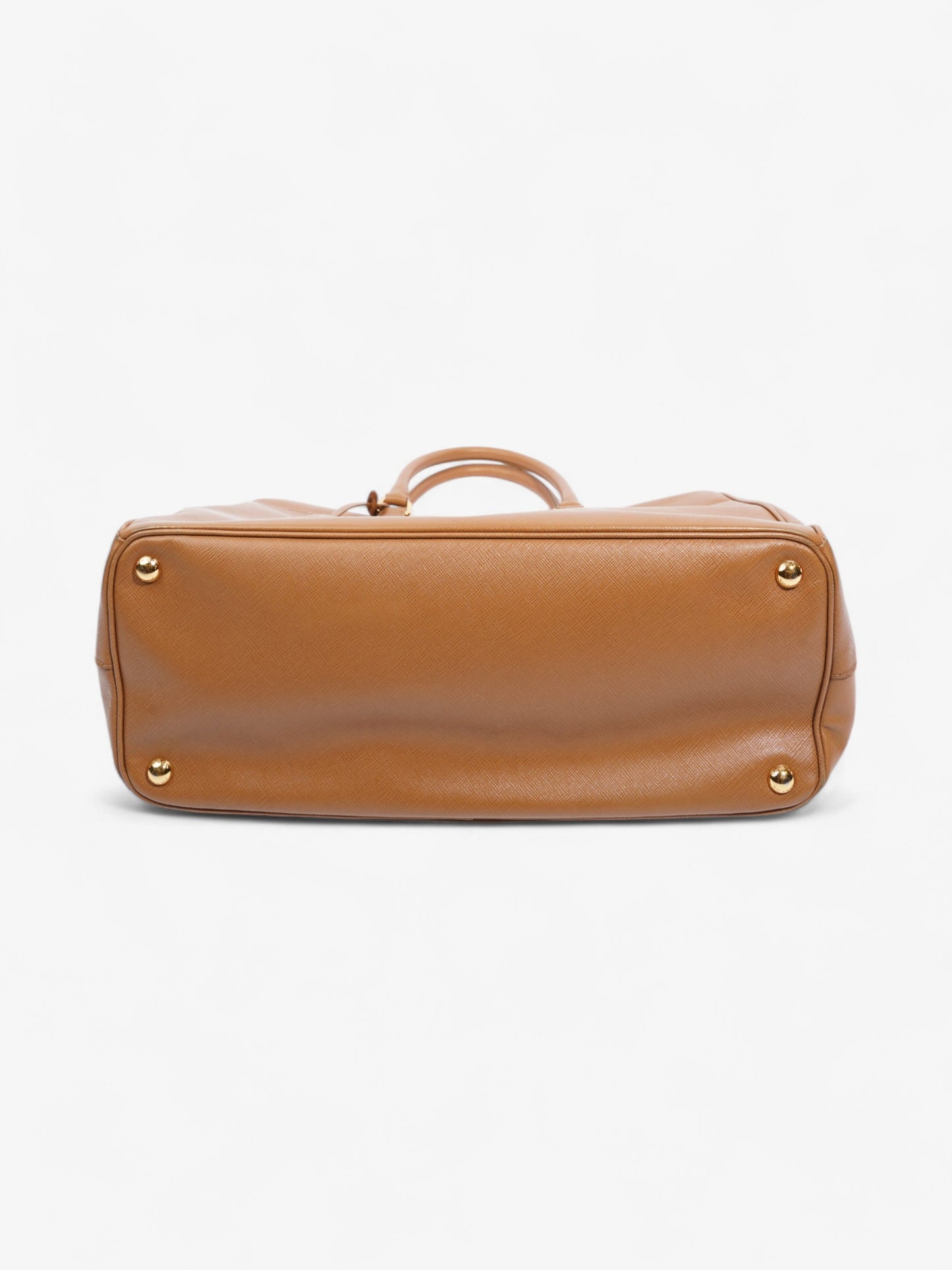 Prada Galleria Double Zip Tote Caramel Saffiano Leather Large