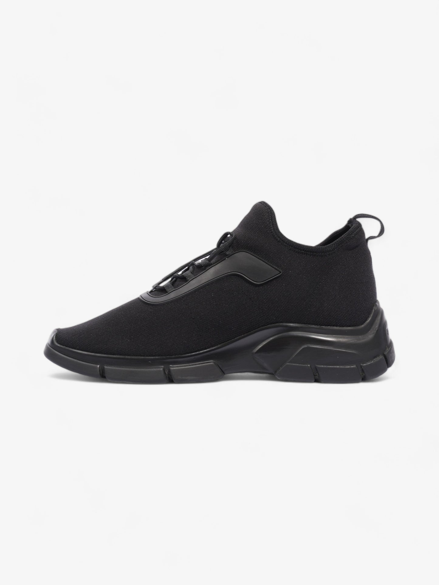 Prada Logo Running Sneakers Black Knit EU 40 UK 6