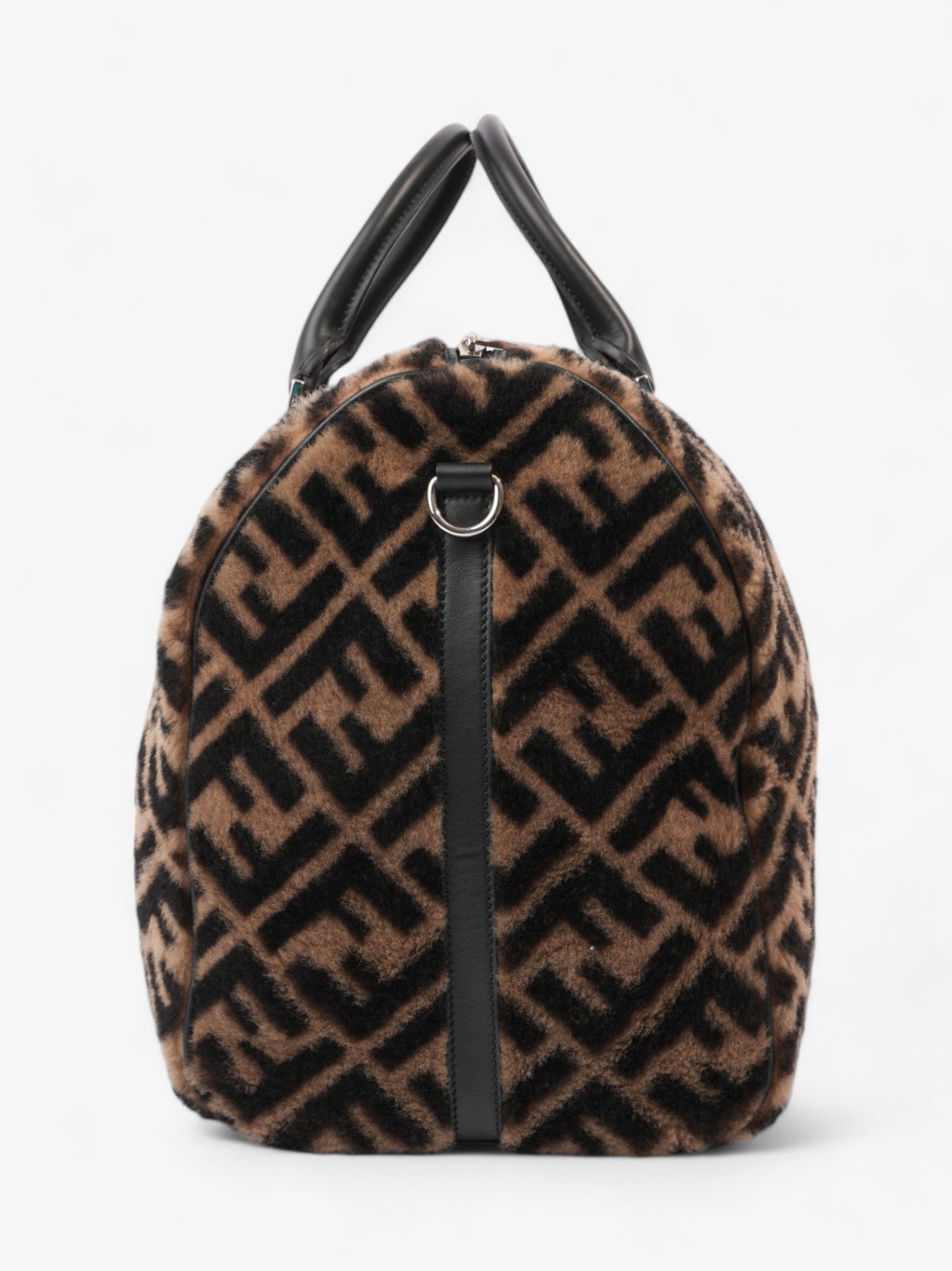 Fendi Forever Fendi Duffle Bag Black / Brown Shearling
