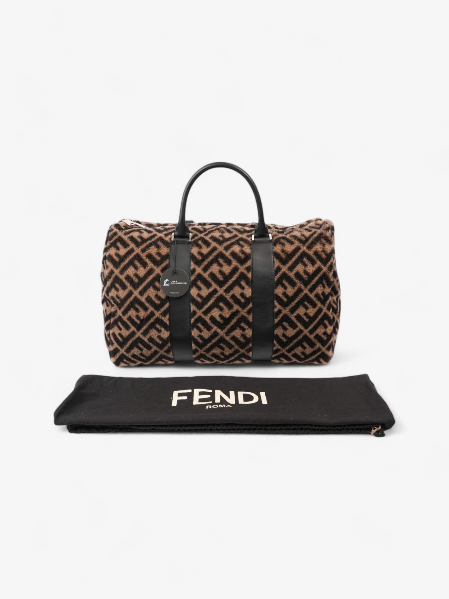Fendi Forever Fendi Duffle Bag Black / Brown Shearling