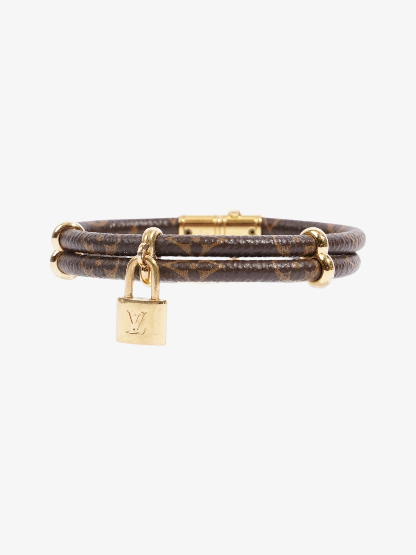 Louis Vuitton Keep It Twice Bracelet Monogram / Gold Coated Canvas 19