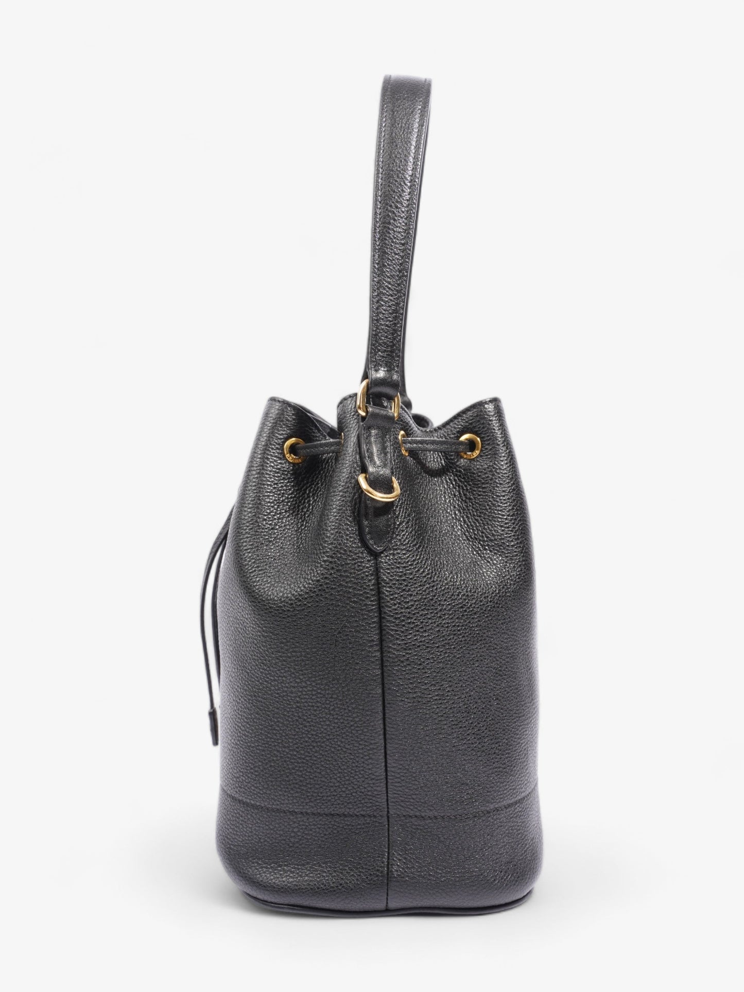 Prada Small Drawstring Black Leather