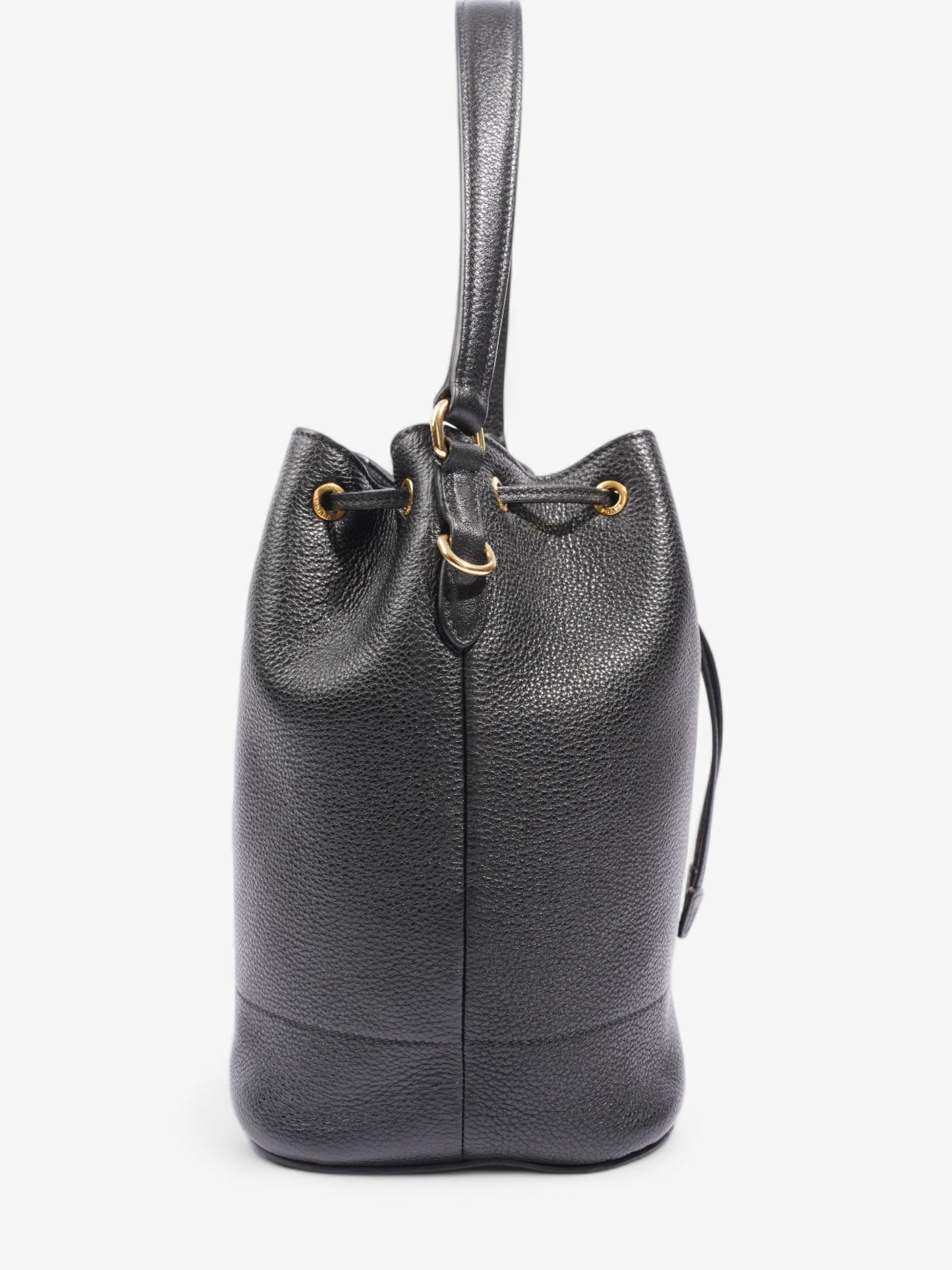 Prada Small Drawstring Black Leather