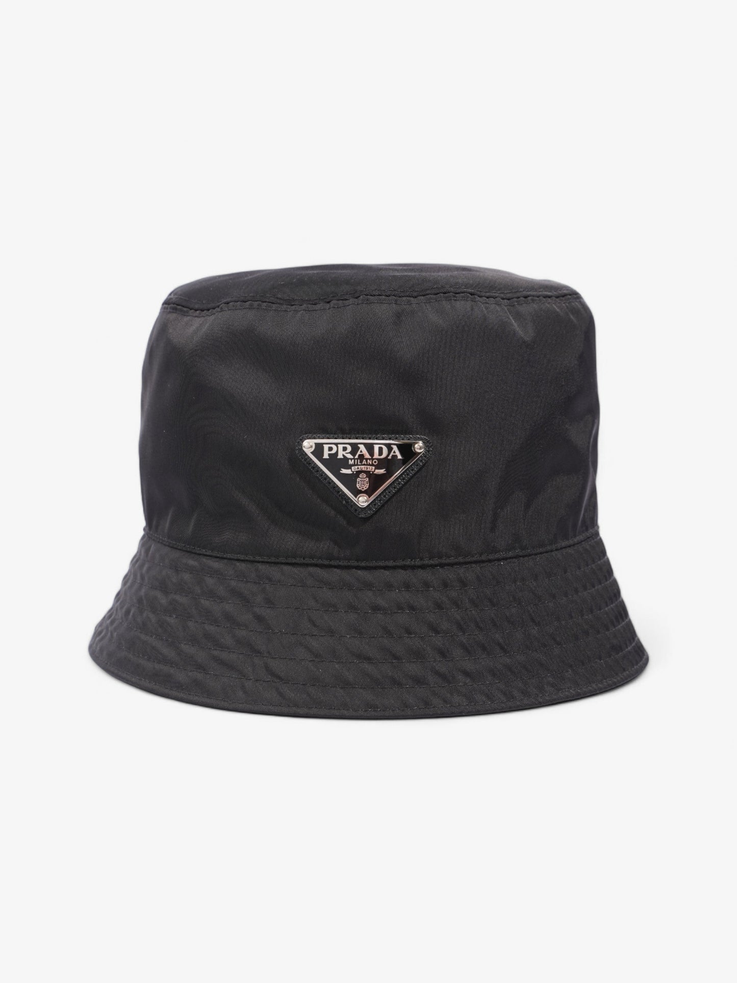 Prada Logo Bucket Hat Black Re Nylon Small