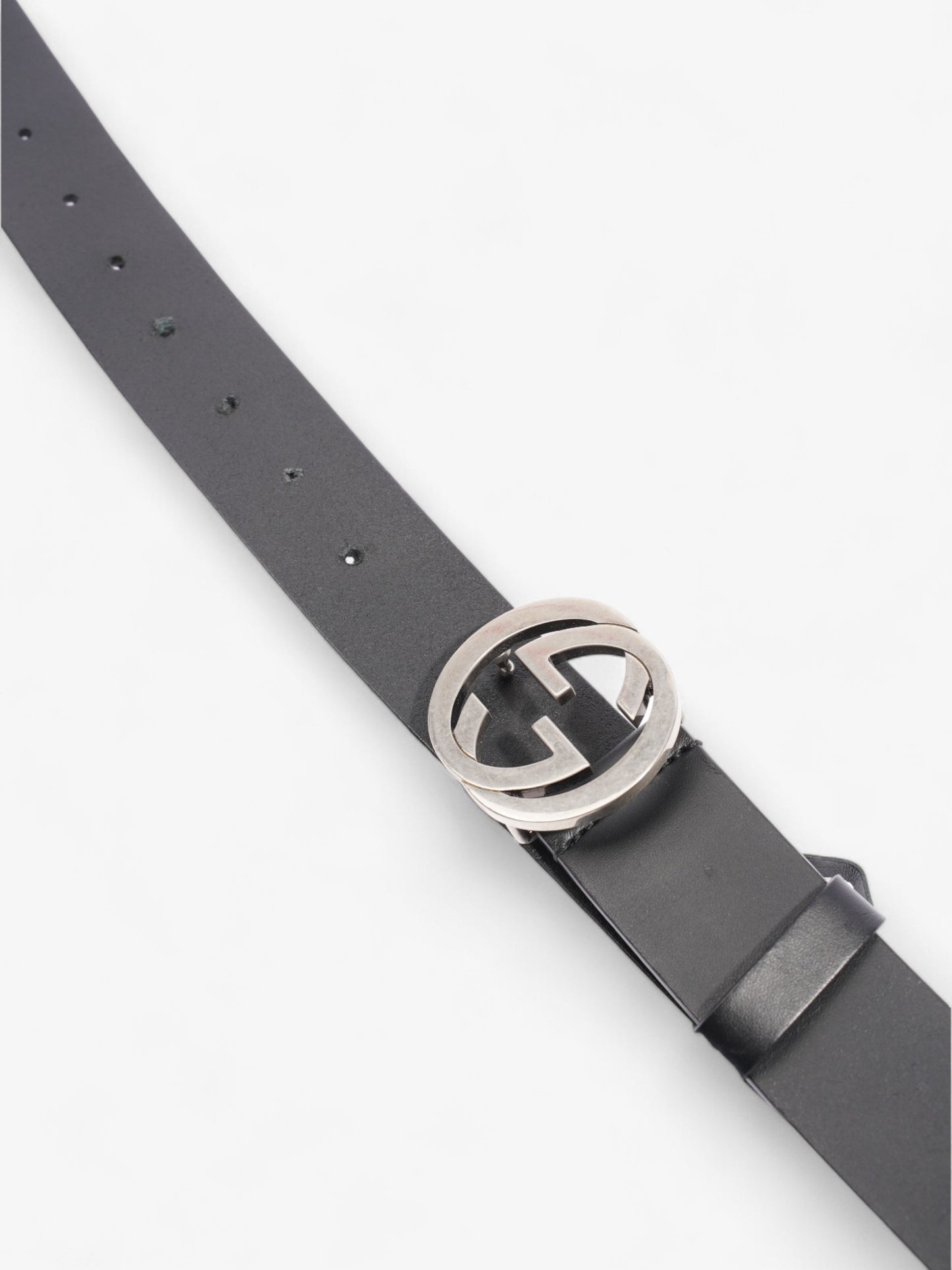 Gucci Interlocking G Belt Black Leather 105cm / 42"