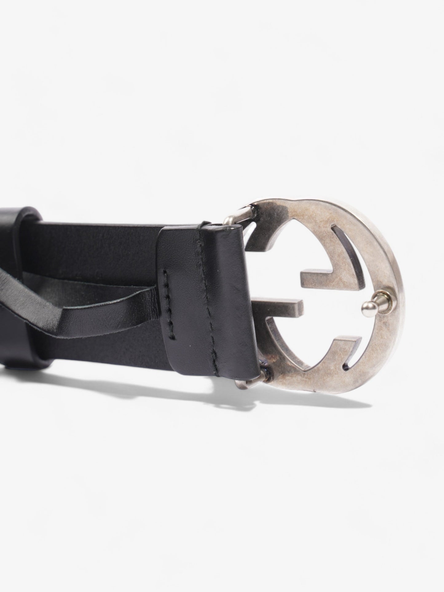 Gucci Interlocking G Belt Black Leather 105cm / 42"