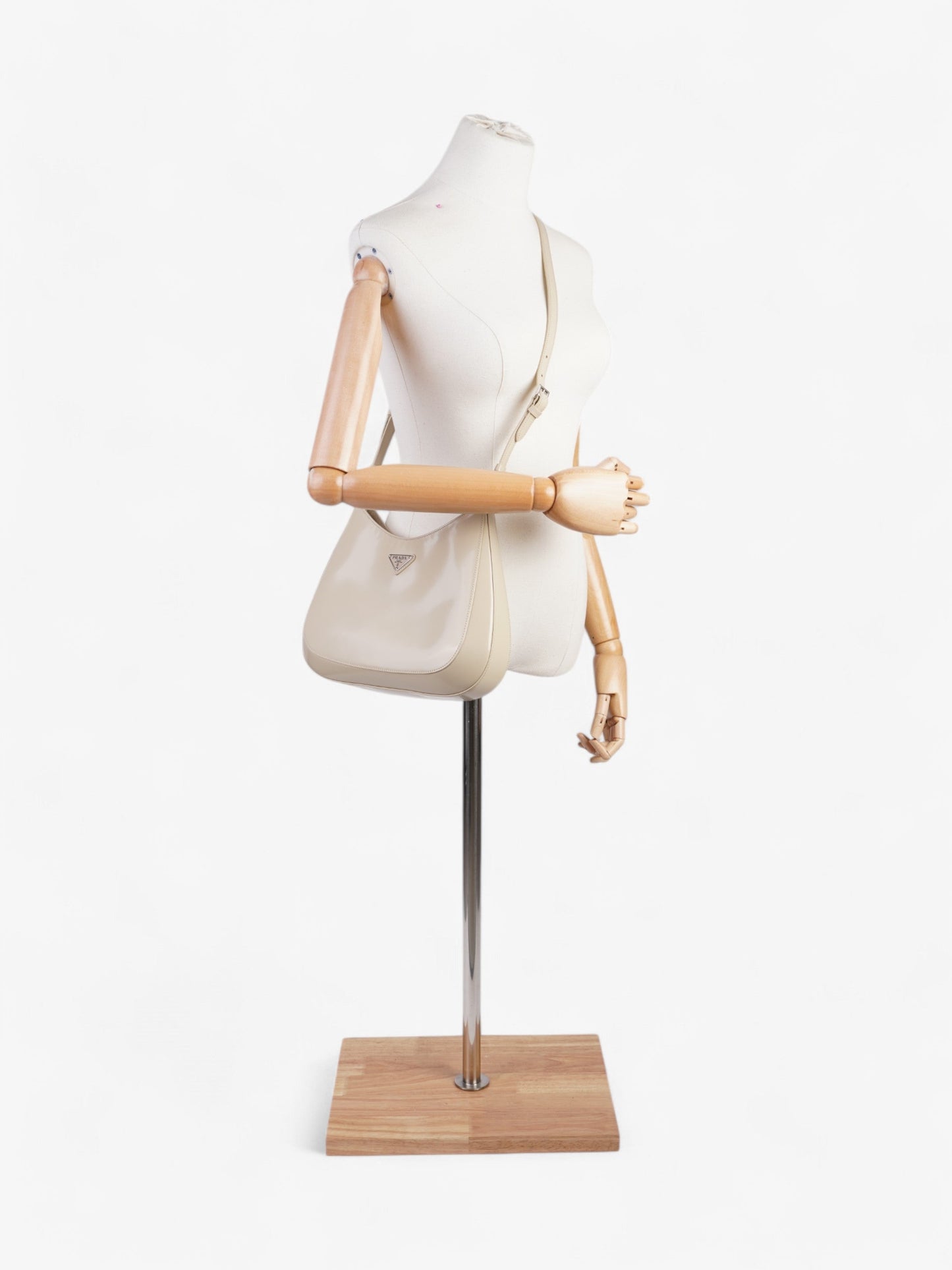 Prada Cleo Beige Patent Leather