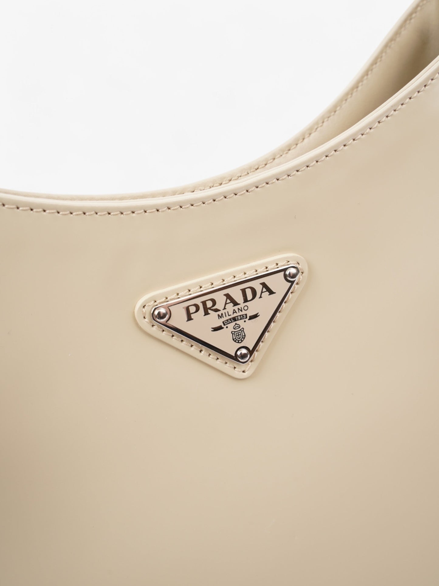 Prada Cleo Beige Patent Leather