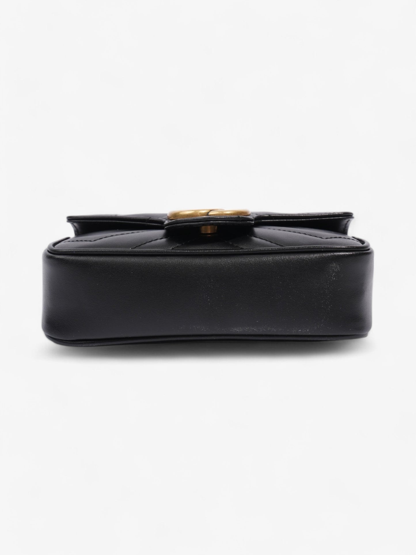 Gucci GG Marmont Black Matelasse Leather Super Mini