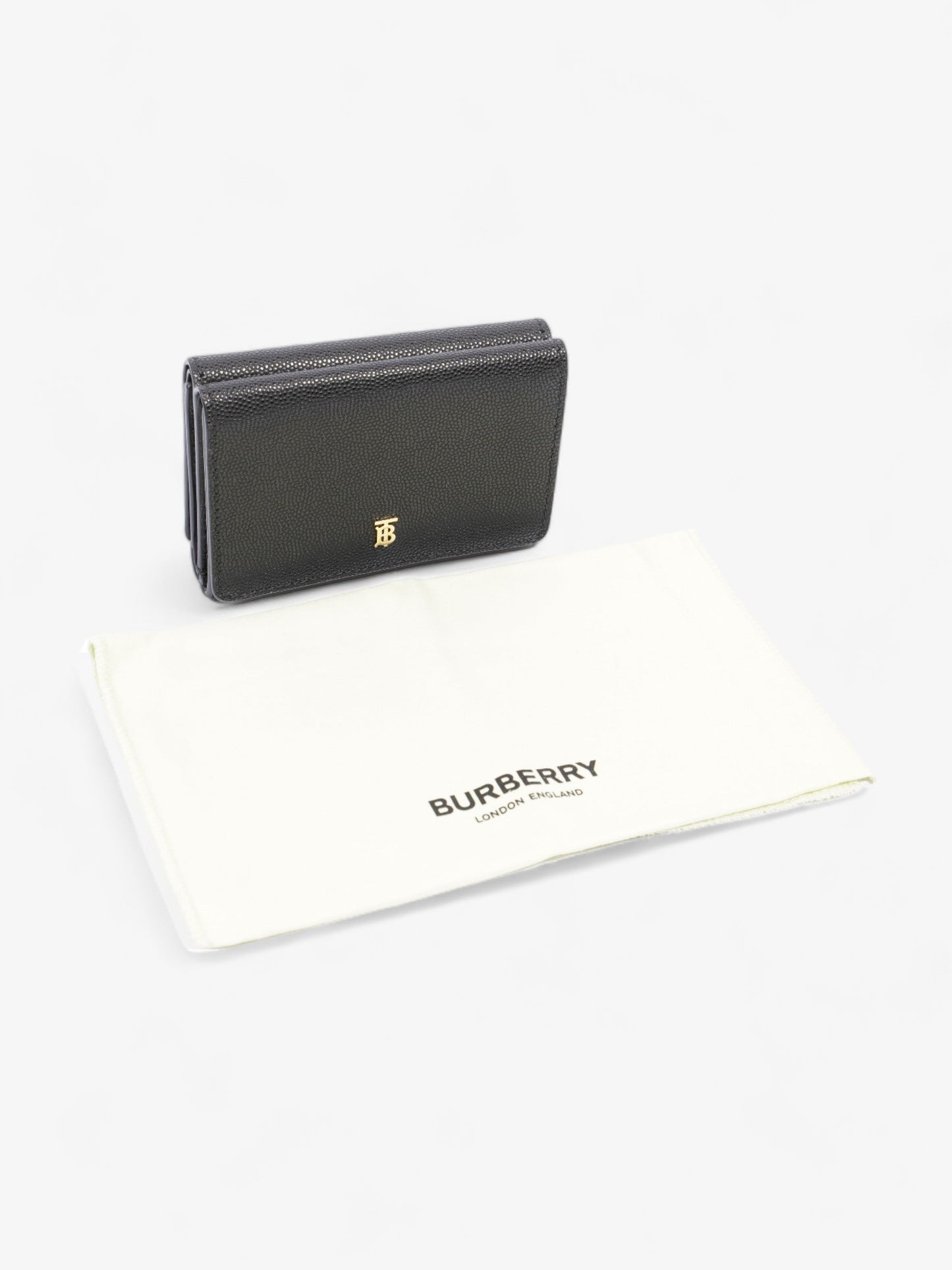 Burberry Lark TB Wallet Black Calfskin Leather