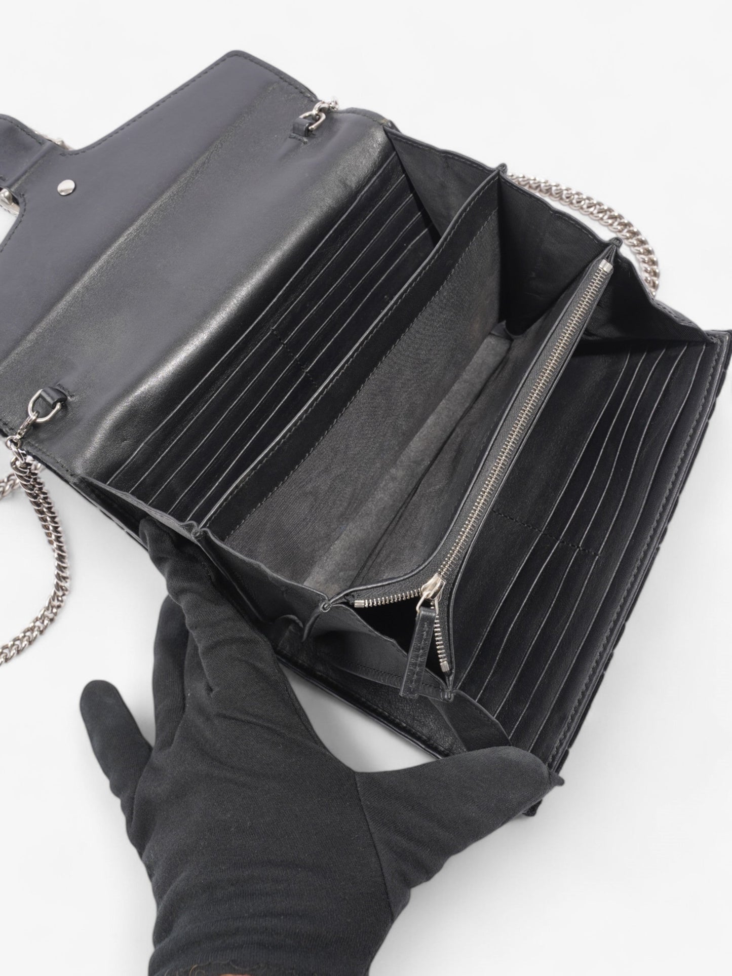 Gucci Dionysus Chain Wallet Black Velvet