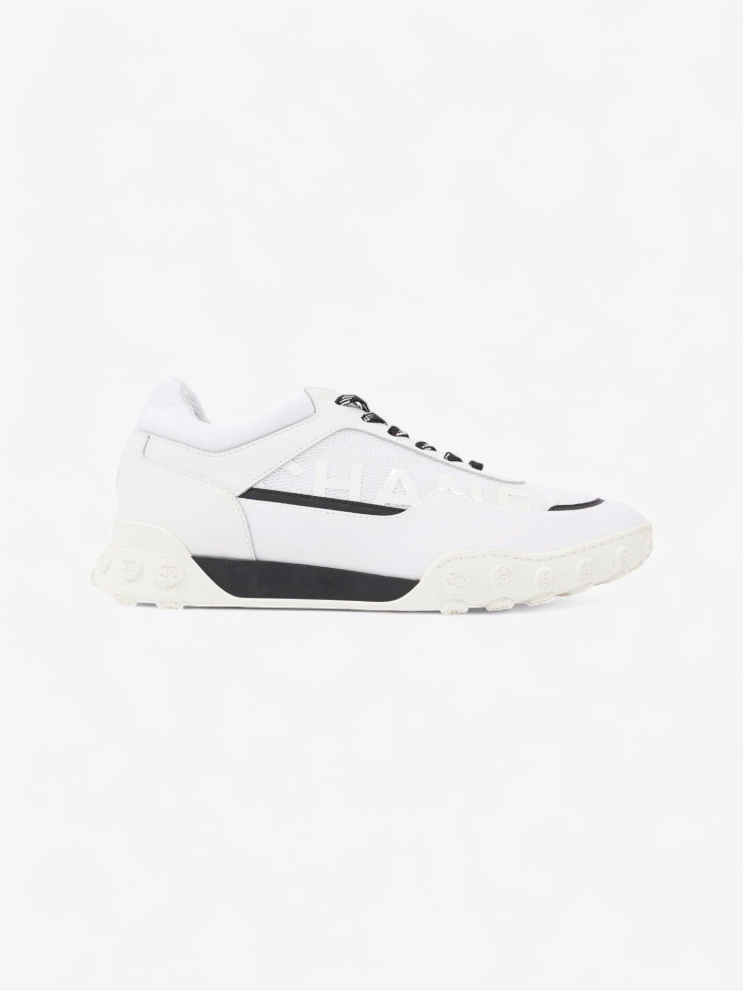 Chanel CC Sneakers White / Black Mesh EU 42 UK 8