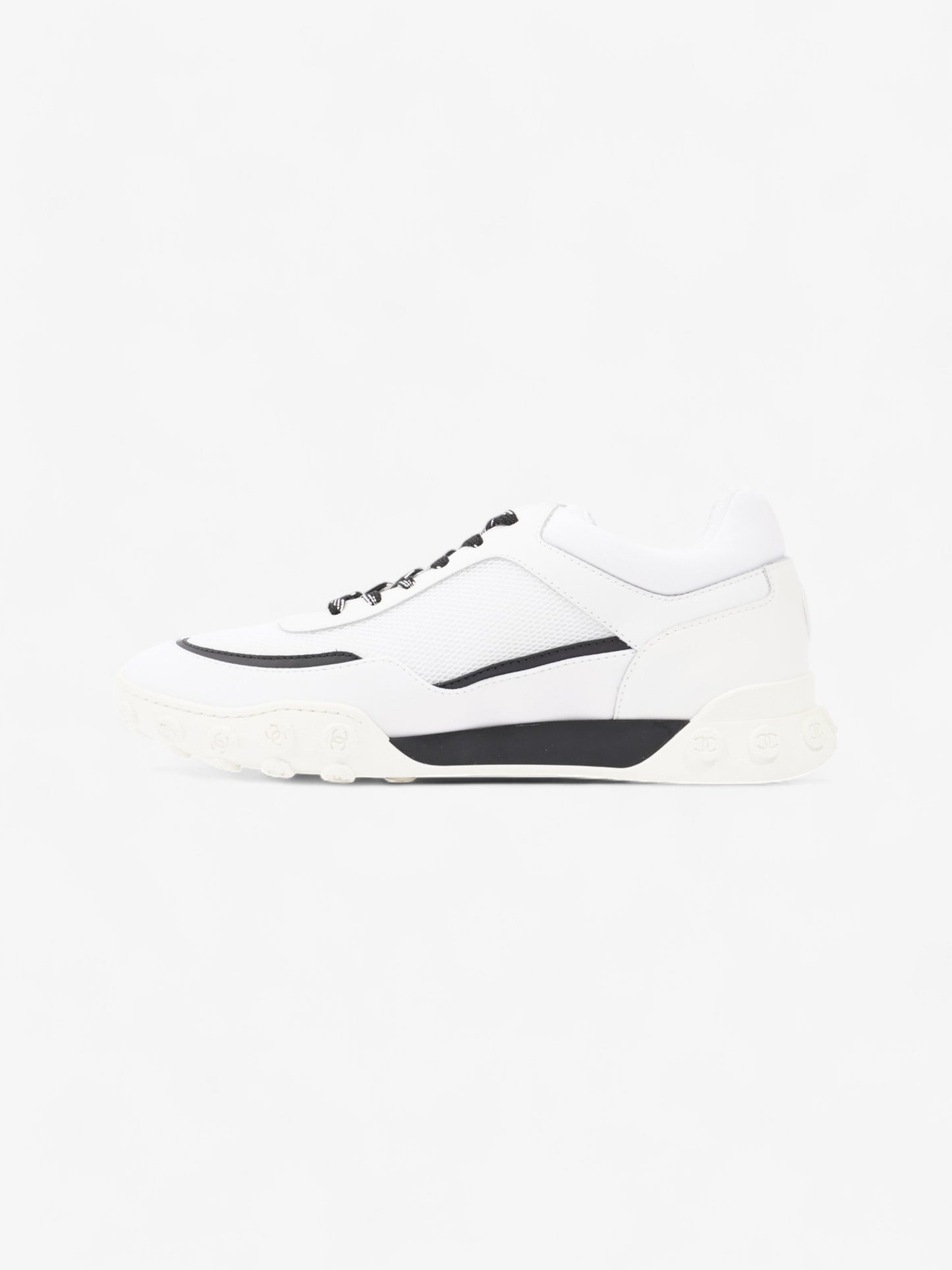 Chanel CC Sneakers White / Black Mesh EU 42 UK 8